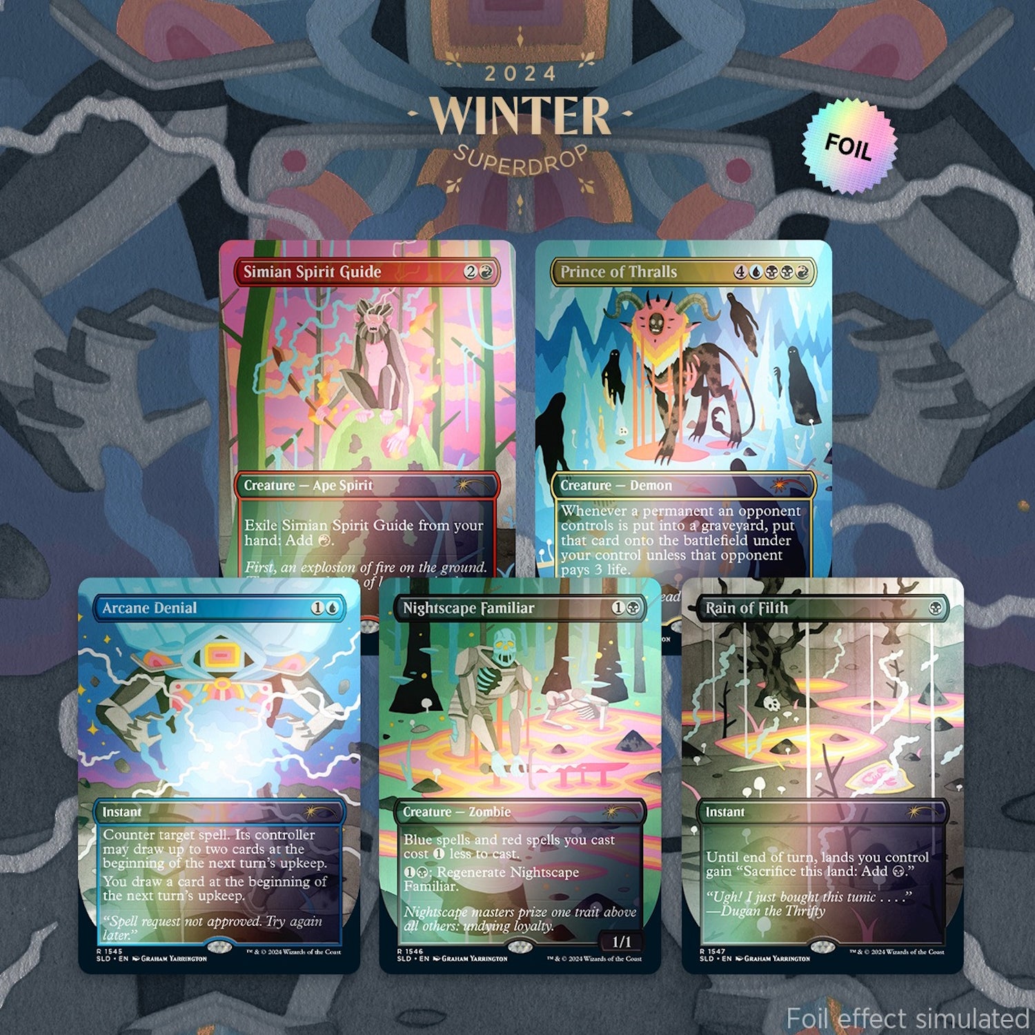 Magic: The Gathering TCG: Secret Lair Prismatic Nightmares - Foil Card Game Wizards of the Coast