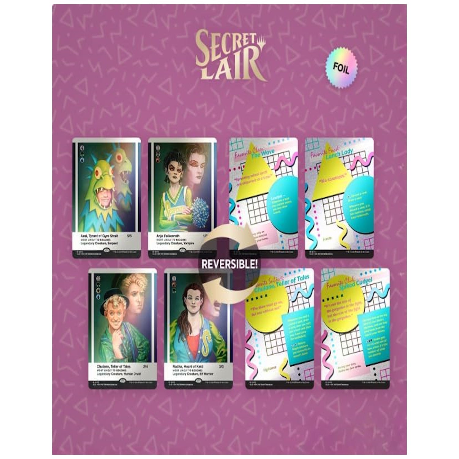 Magic: The Gathering TCG: Secret Lair - Secret Lair High: Class of 87 - Rainbow Foil Card Game Wizards of the Coast
