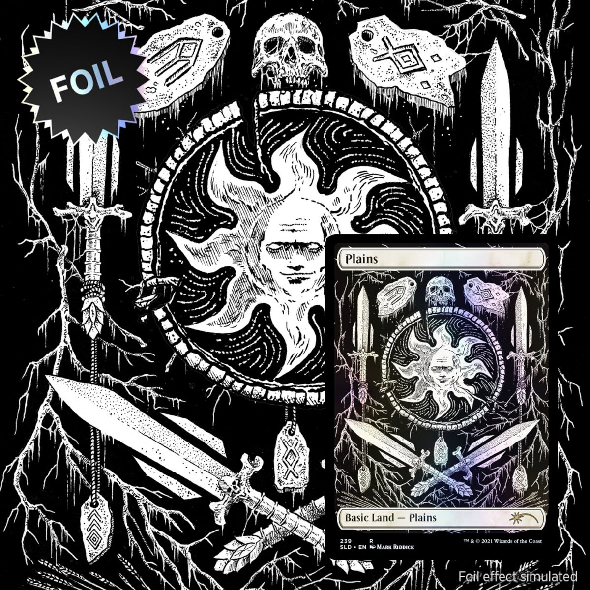 Magic: The Gathering TCG: Secret Lair The Unfathomable Crushing Brutality of Basic Land - Foil Card Game Wizards of the Coast