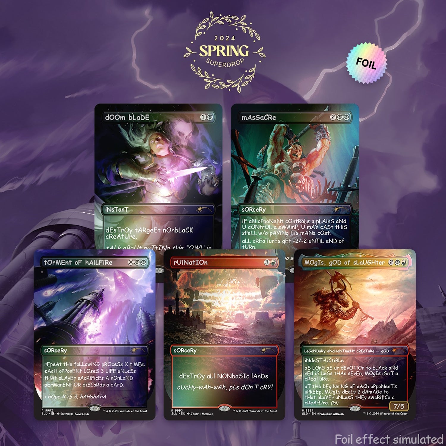 Magic: The Gathering TCG: Secret Lair sAnS mERcY - Foil Card Game Wizards of the Coast