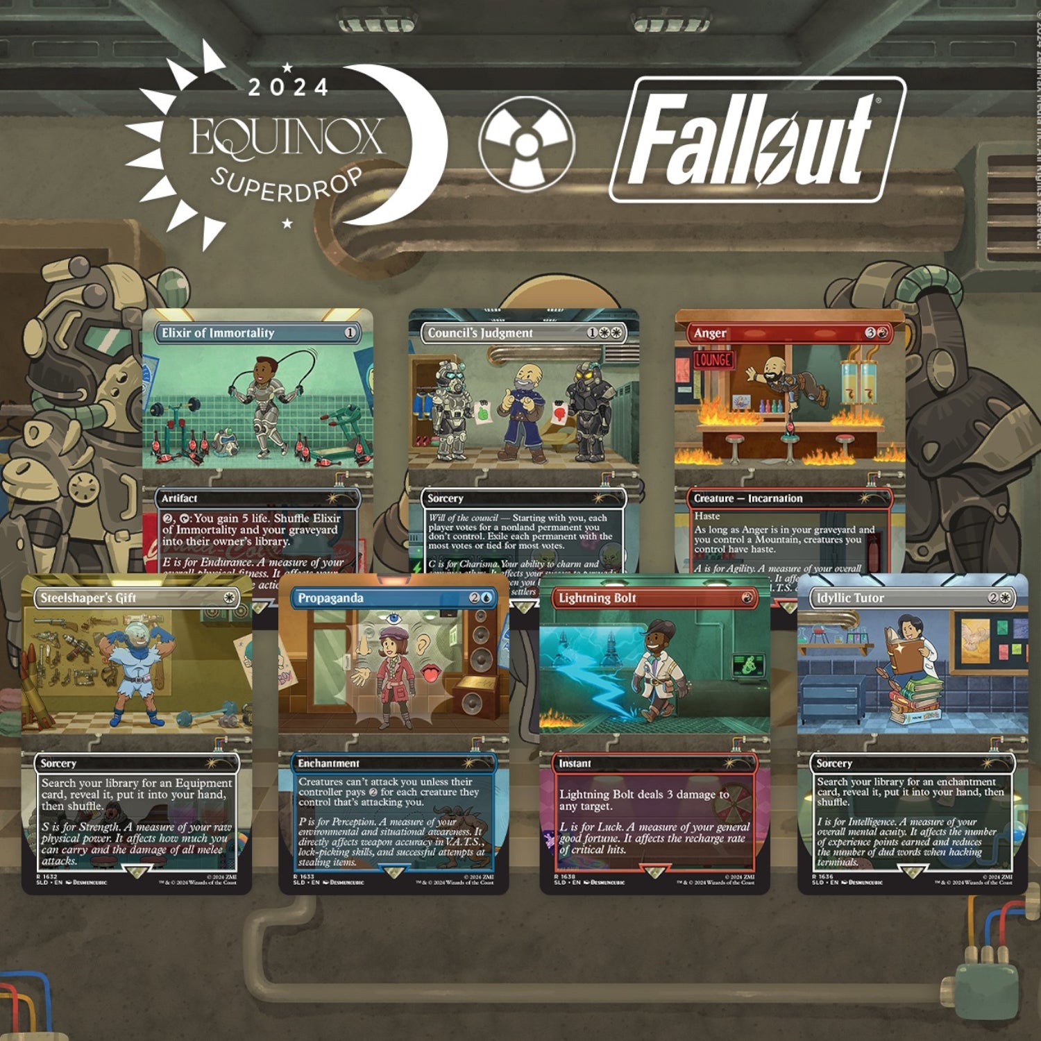 Magic: The Gathering TCG: Secret Lair - Fallout: S.P.E.C.I.A.L. Card Game Wizards of the Coast