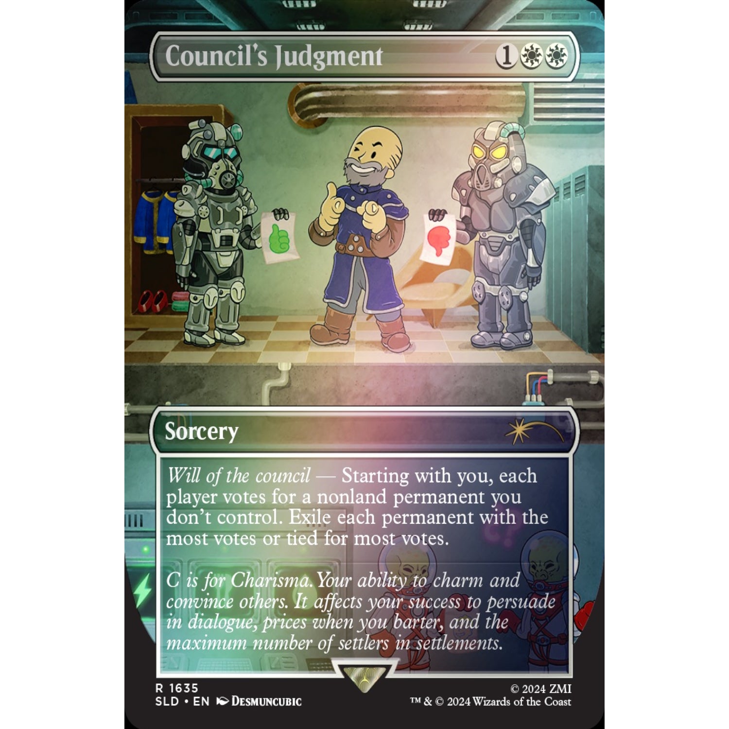 Magic: The Gathering TCG: Secret Lair - Fallout: S.P.E.C.I.A.L. - Rainbow Foil Card Game Wizards of the Coast
