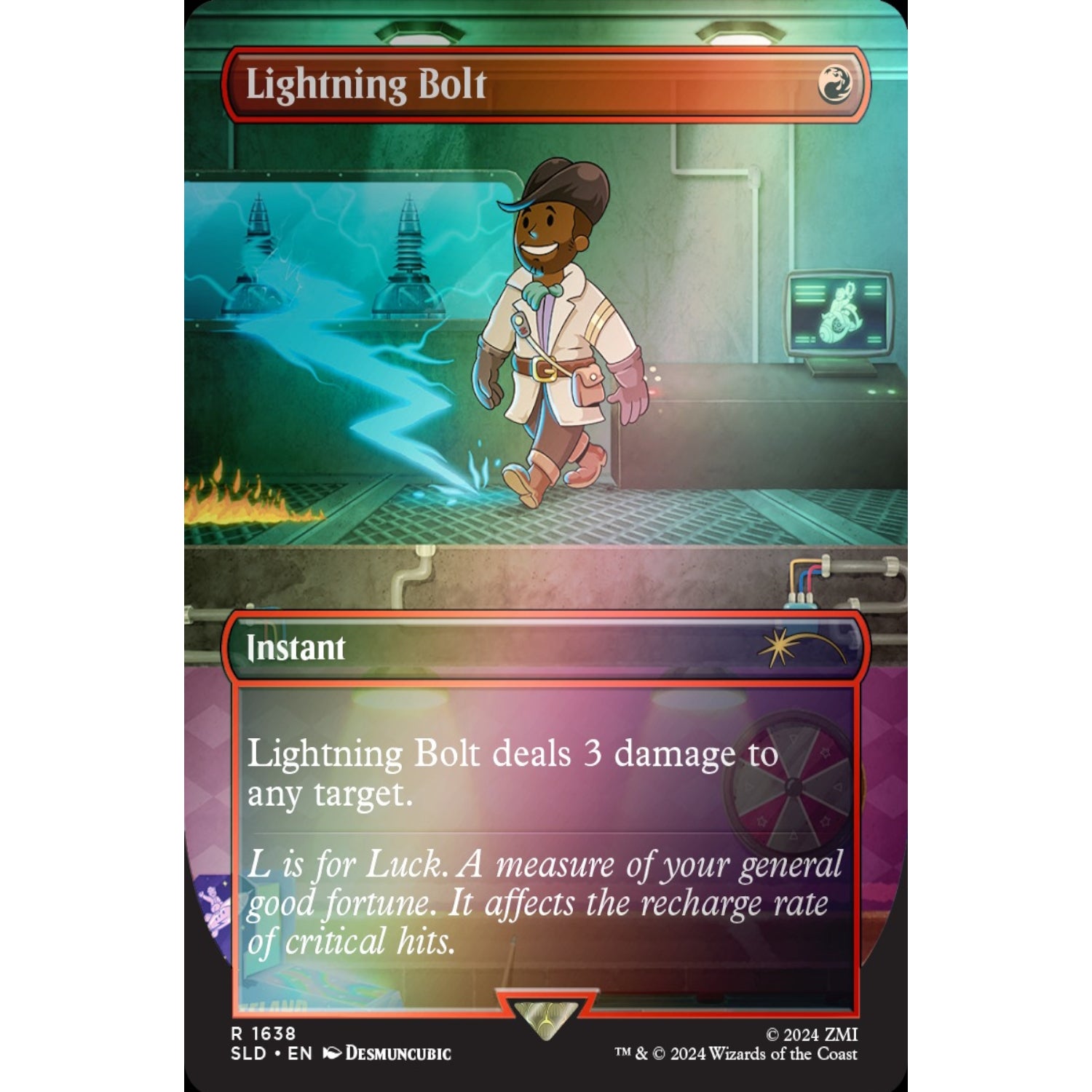 Magic: The Gathering TCG: Secret Lair - Fallout: S.P.E.C.I.A.L. - Rainbow Foil Card Game Wizards of the Coast