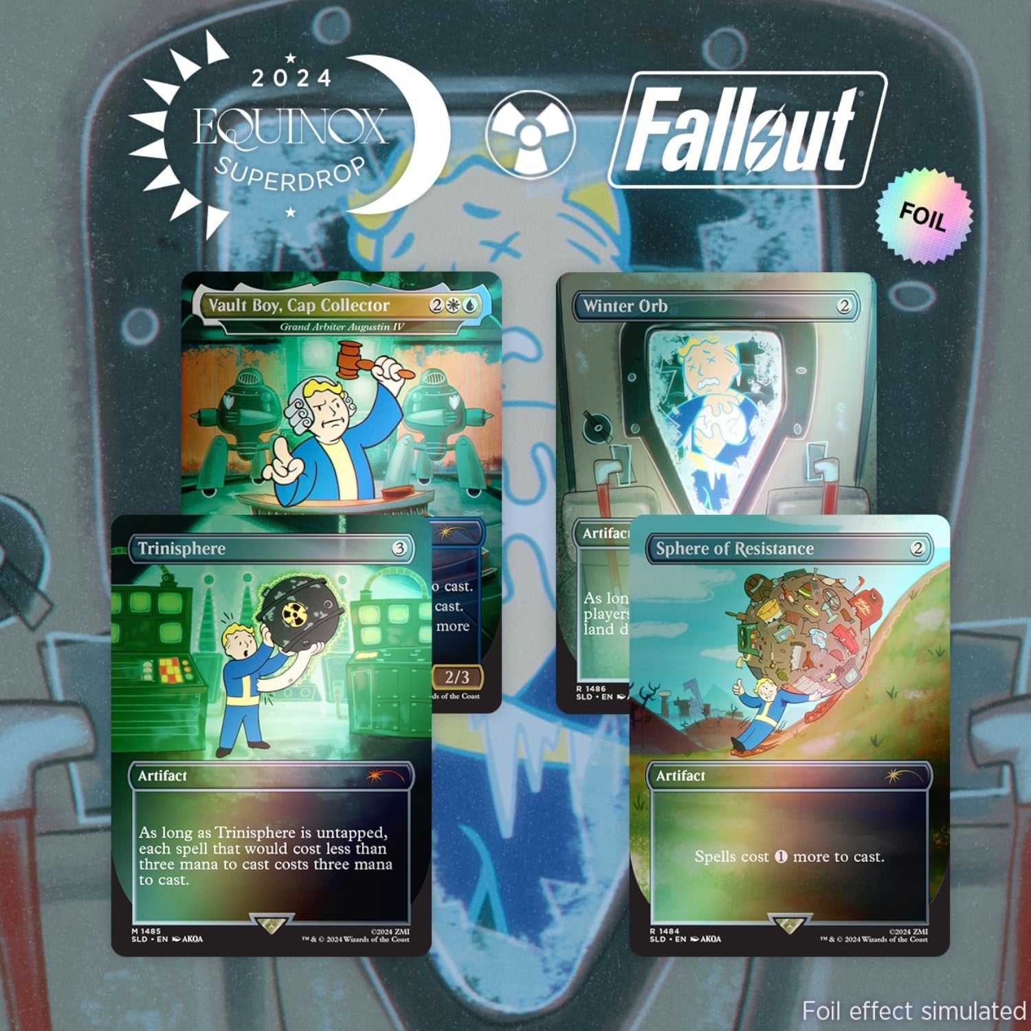 Magic: The Gathering TCG: Secret Lair - Fallout: Vault Boy - Rainbow Foil Card Game Wizards of the Coast