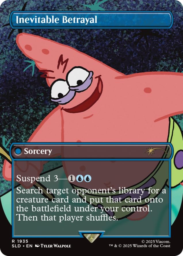 Magic: The Gathering TCG: Secret Lair - SpongeBob Squarepants - Internet Sensation - Rainbow Foil Card Game Wizards of the Coast