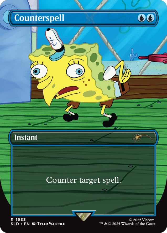 Magic: The Gathering TCG: Secret Lair - SpongeBob Squarepants - Internet Sensation - Rainbow Foil Card Game Wizards of the Coast