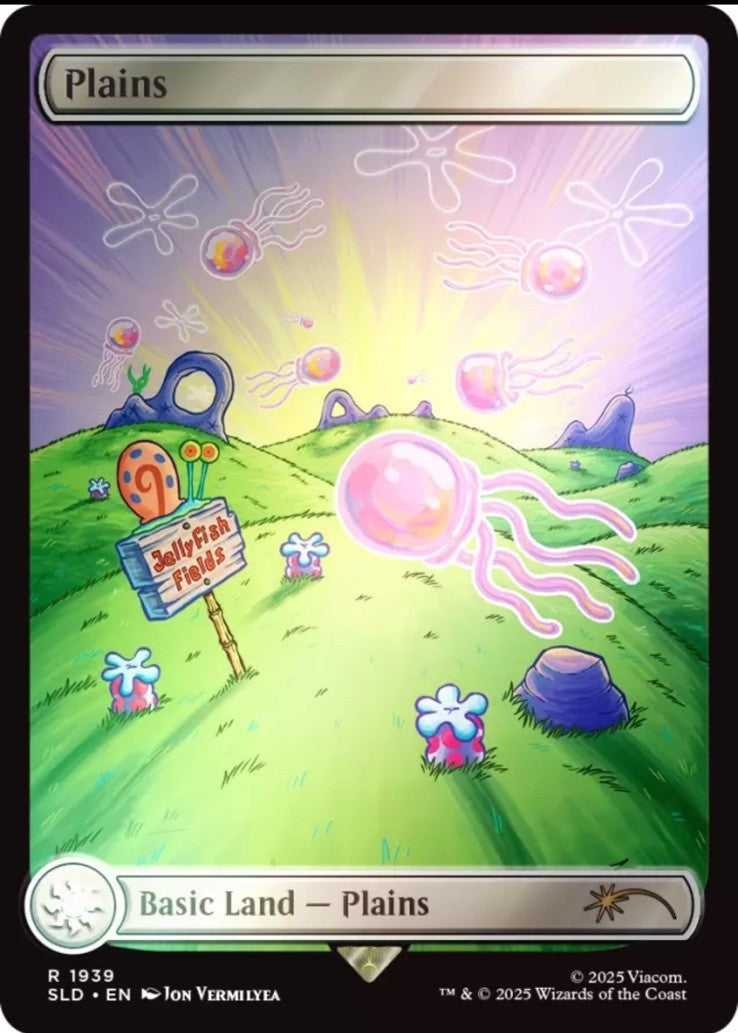 Magic: The Gathering TCG: Secret Lair - SpongeBob Squarepants - Lands Under the Sea - Rainbow Foil Card Game Wizards of the Coast