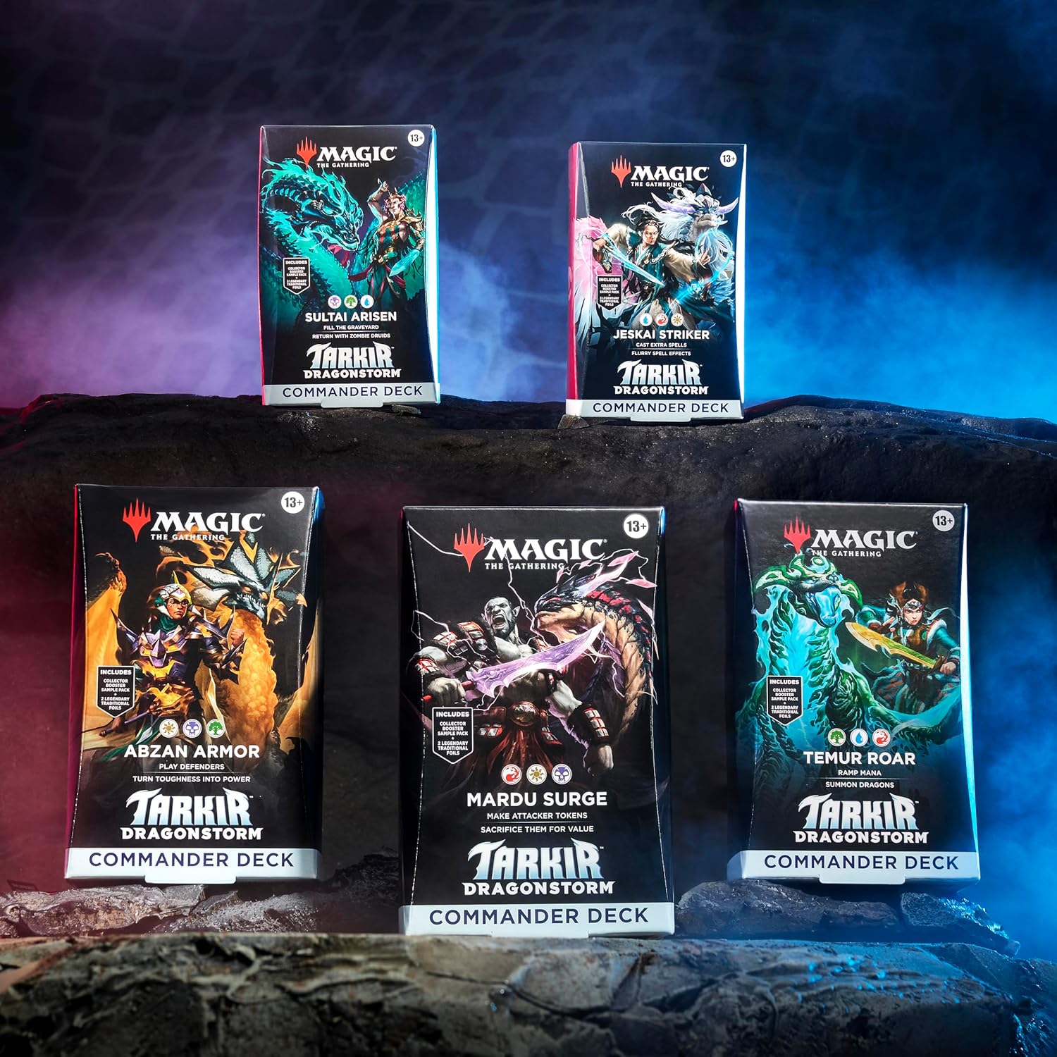 Magic: The Gathering TCG: Tarkir Dragonstorm Commander Decks - Set of 5 Decks Card Game Wizards of the Coast