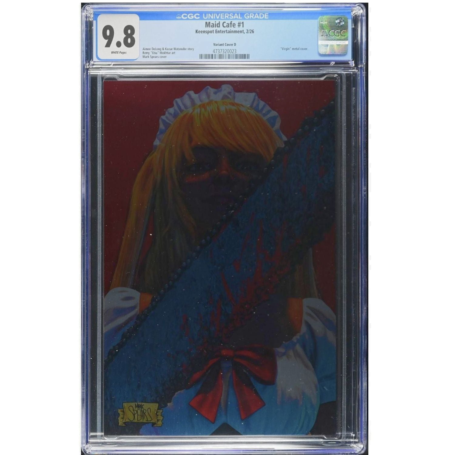 Maid Cafe: #1 [Mark Spears CGC 9.8 Metal CVR D - 1:90] 2026 Comics Keenspot