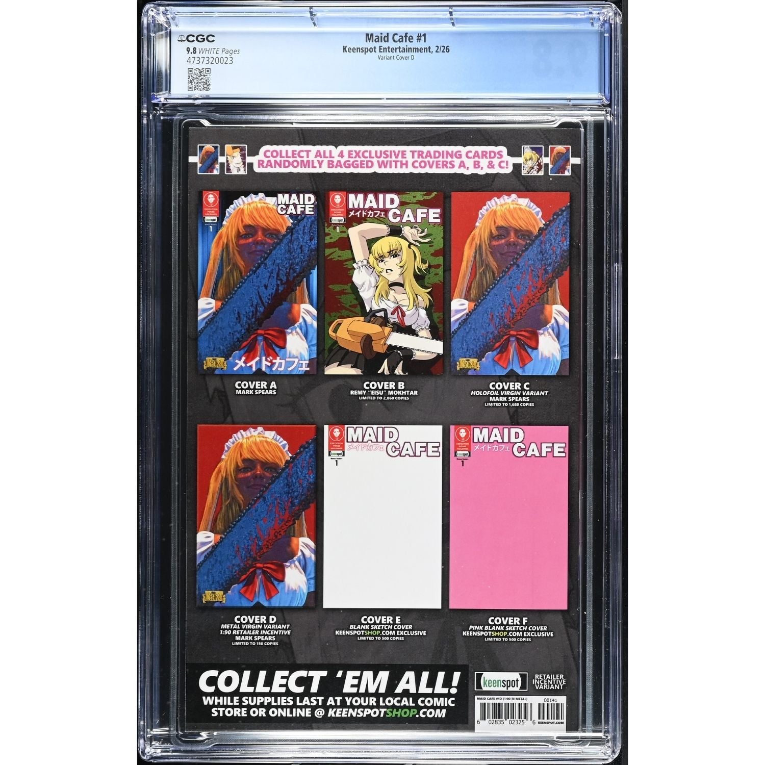 Maid Cafe: #1 [Mark Spears CGC 9.8 Metal CVR D - 1:90] 2026 Comics Keenspot