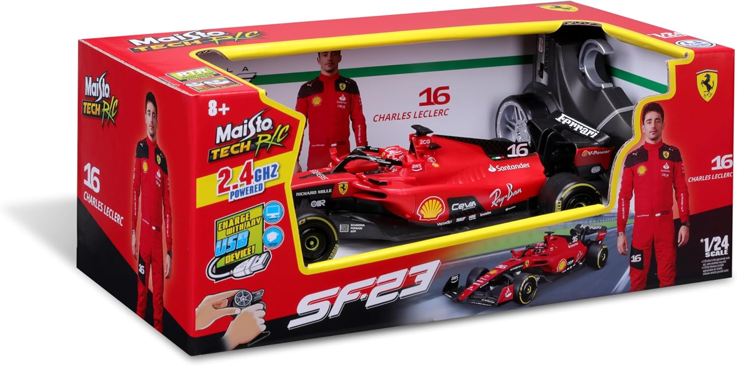 Maisto Tech: Formula RC Racing - Charles Leclerc 16 - SF23 Toys & Games Maisto Tech   
