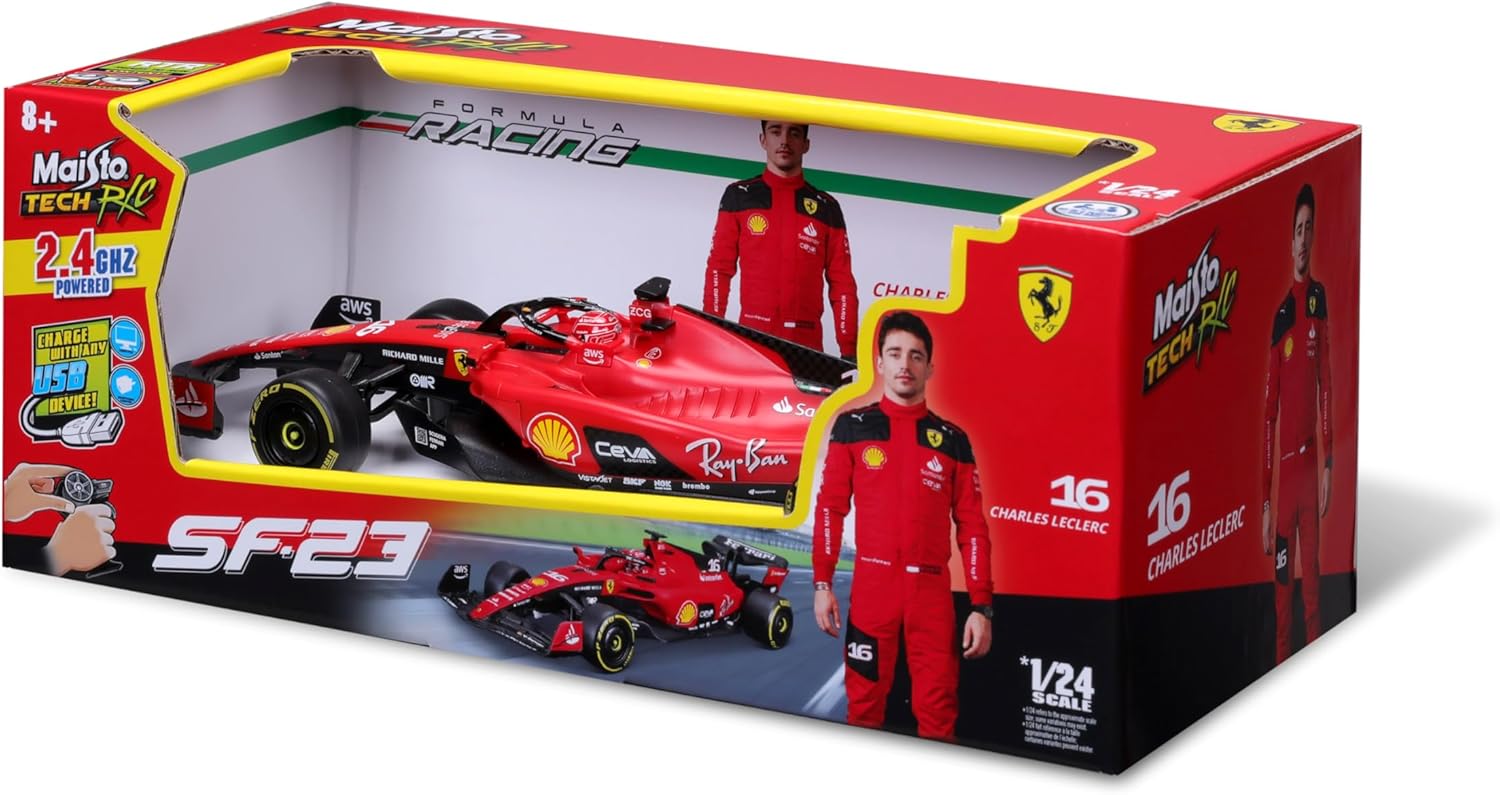 Maisto Tech: Formula RC Racing - Charles Leclerc 16 - SF23 Toys & Games Maisto Tech   