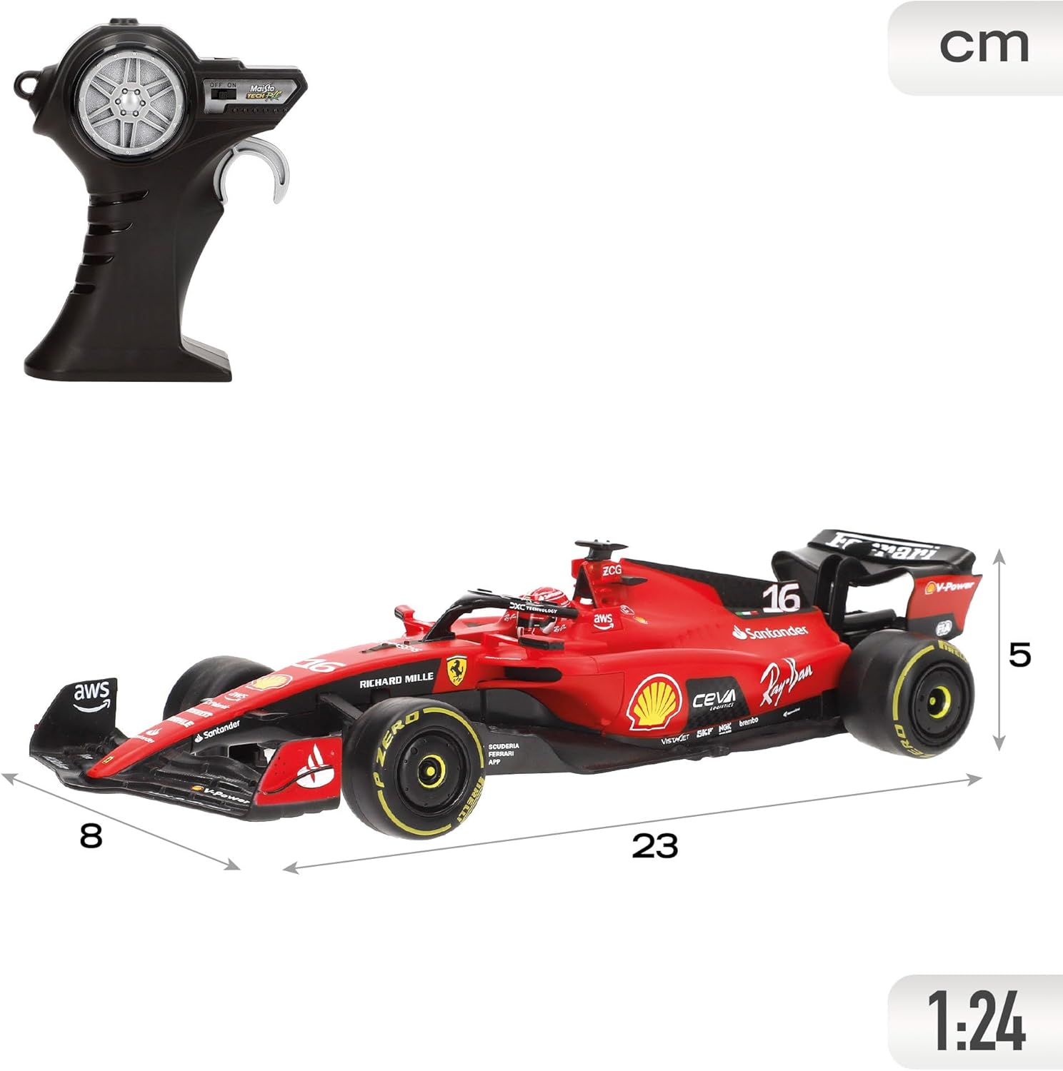 Maisto Tech: Formula RC Racing - Charles Leclerc 16 - SF23 Toys & Games Maisto Tech   
