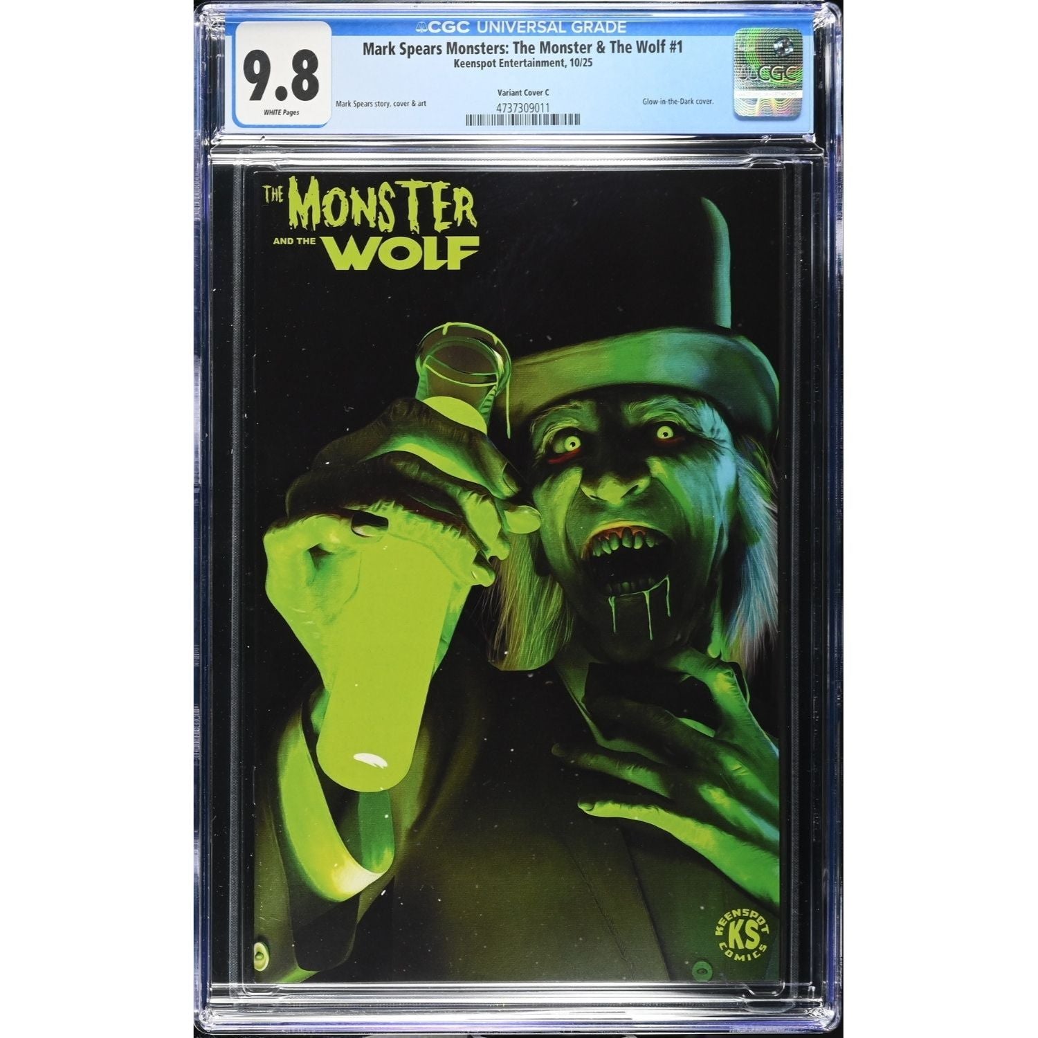 Mark Spears Monsters The Monster & The Wolf: #1 [Mark Spears CGC 9.8 CVR C - 1:500] 2025 Comics Keenspot