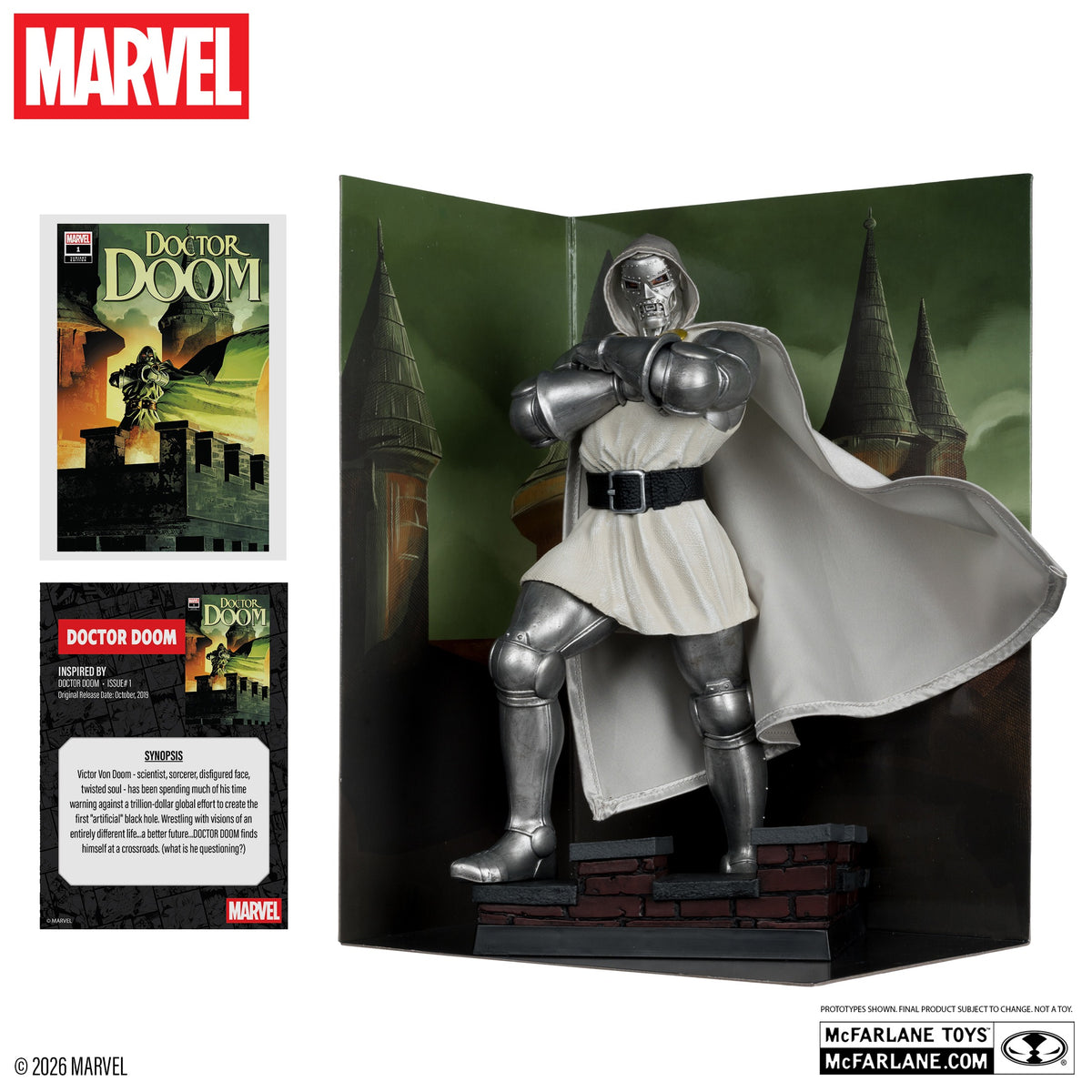 Marvel Collection WV8: Doctor Doom Issue #1 Scene Figure - Gold Label 1:6 Scale Toys & Games McFarlane Toys