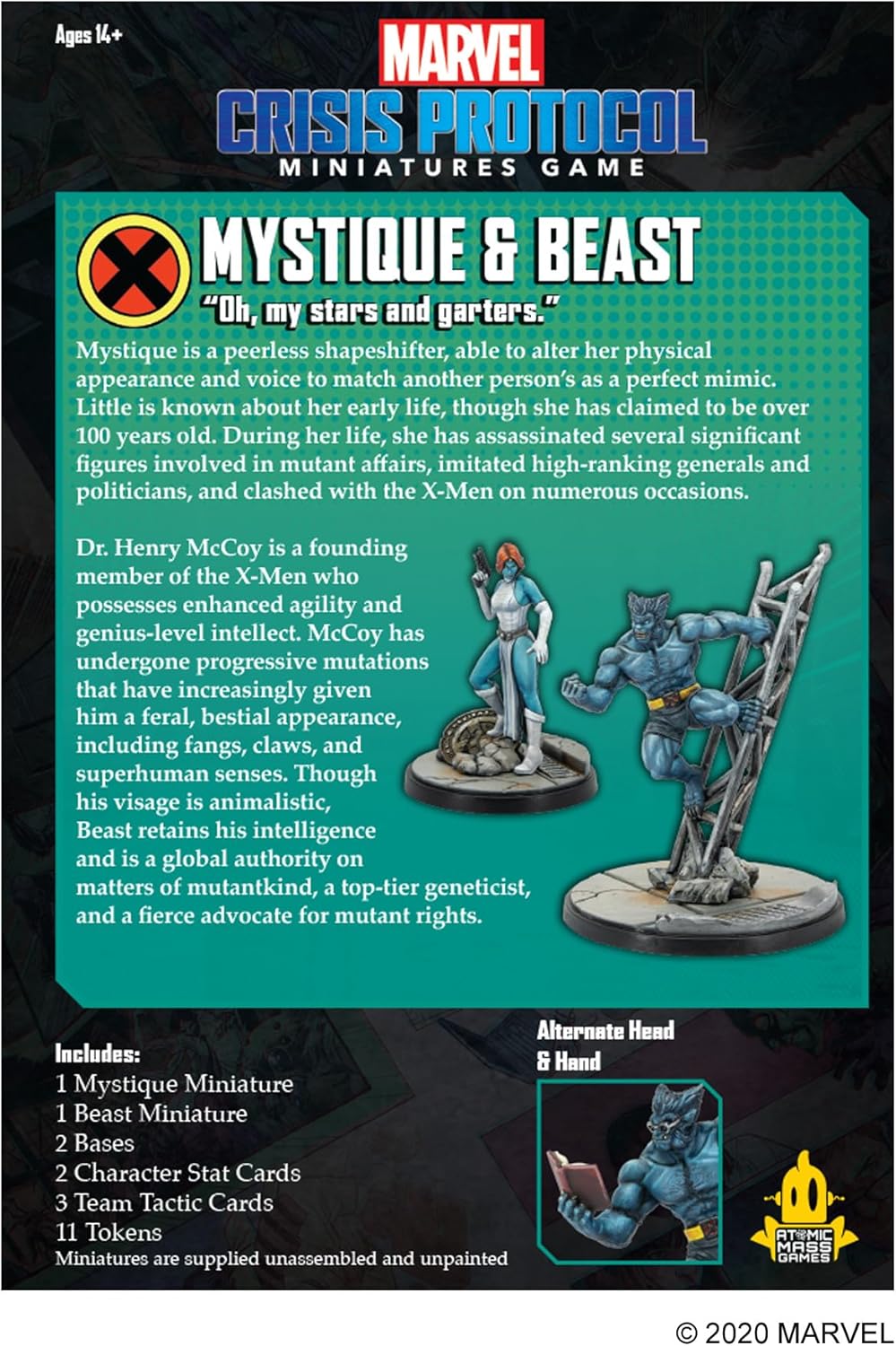 Marvel Crisis Protocol - Mystique and Beast Miniatures - CP 43 [Board Games, 2-4 Players] Board Game Marvel   