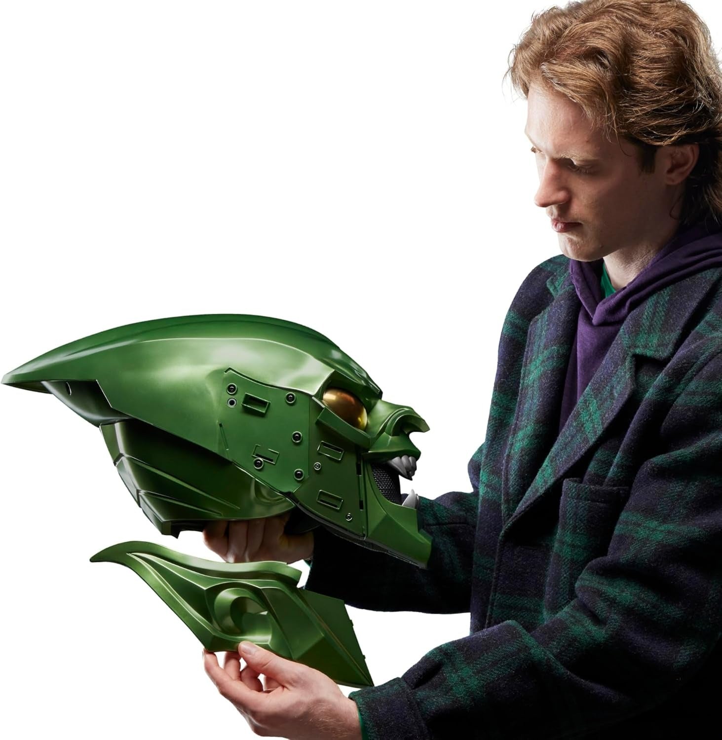 Marvel Legends Series: Spider-Man No Way Home - Green Goblin Premium Roleplay Helmet Toys & Games Hasbro