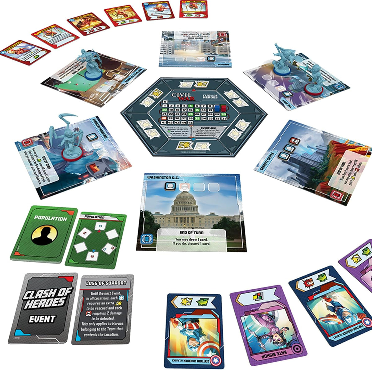 Marvel United: Civil War [Board Game, 2 - 6 Players] Board Game Asmodee
