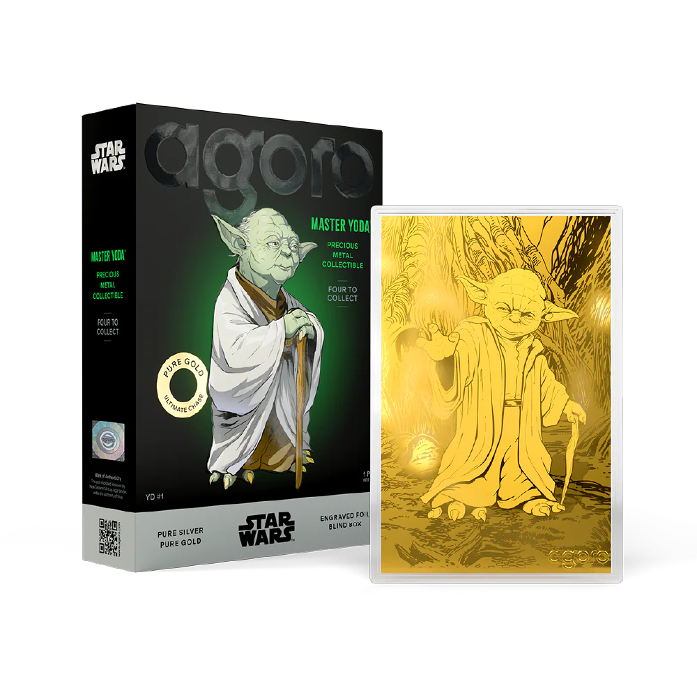 Agoro: Star Wars Master Yoda 999 Pure Silver & Gold 5g Limited Edition Blind Box Collectible Agoro