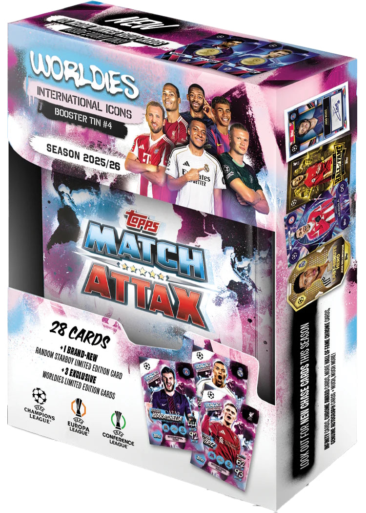 Topps: 2025-26 Match Attax - Random Booster Tin Sports Cards Topps