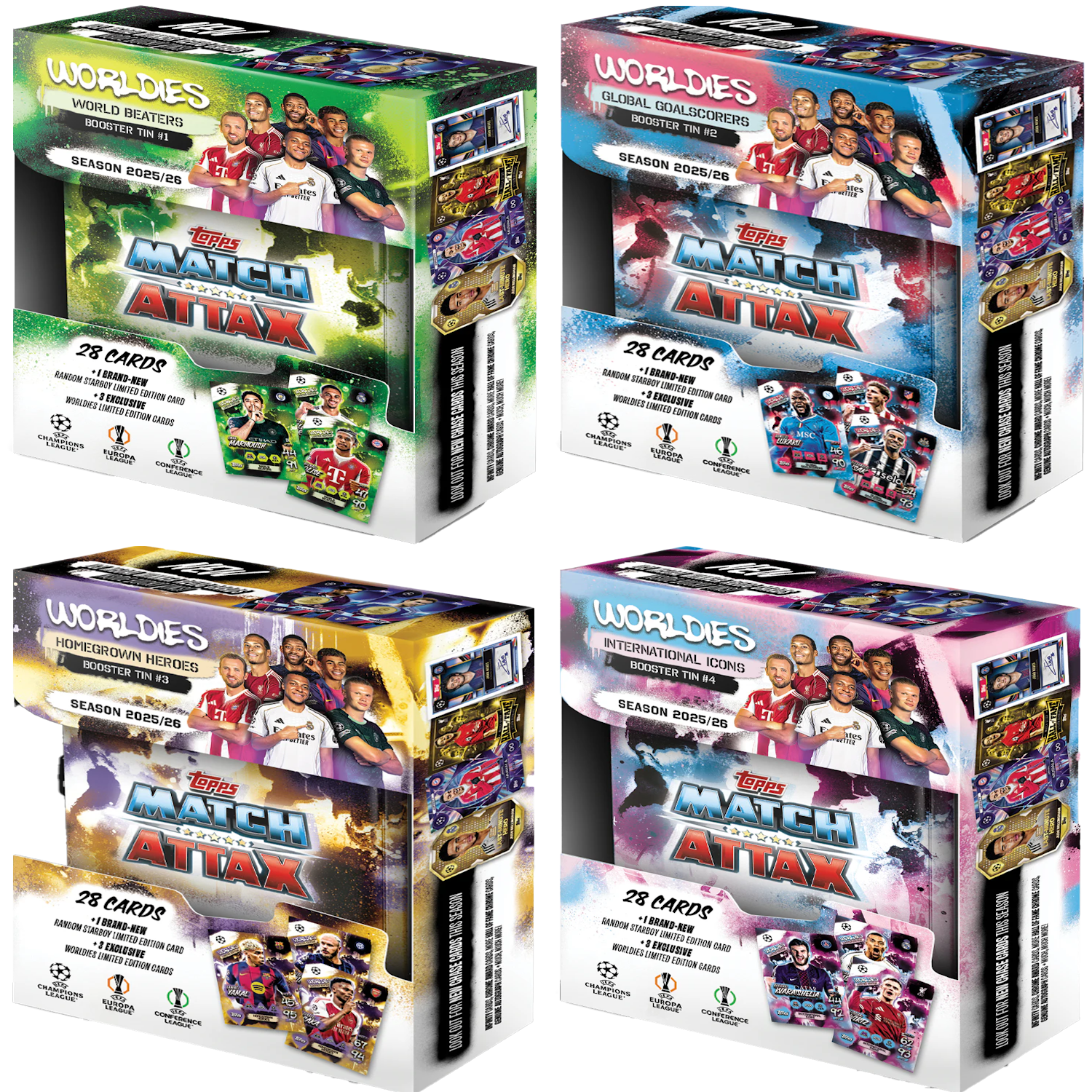Topps: 2025-26 Match Attax - Random Booster Tin Sports Cards Topps