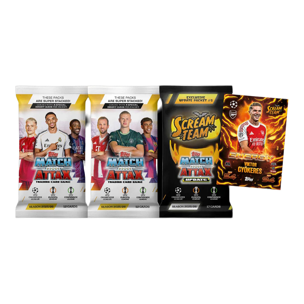 Topps: 2025-26 Match Attax - Multipack Scream Team Update Pack Sports Cards Topps
