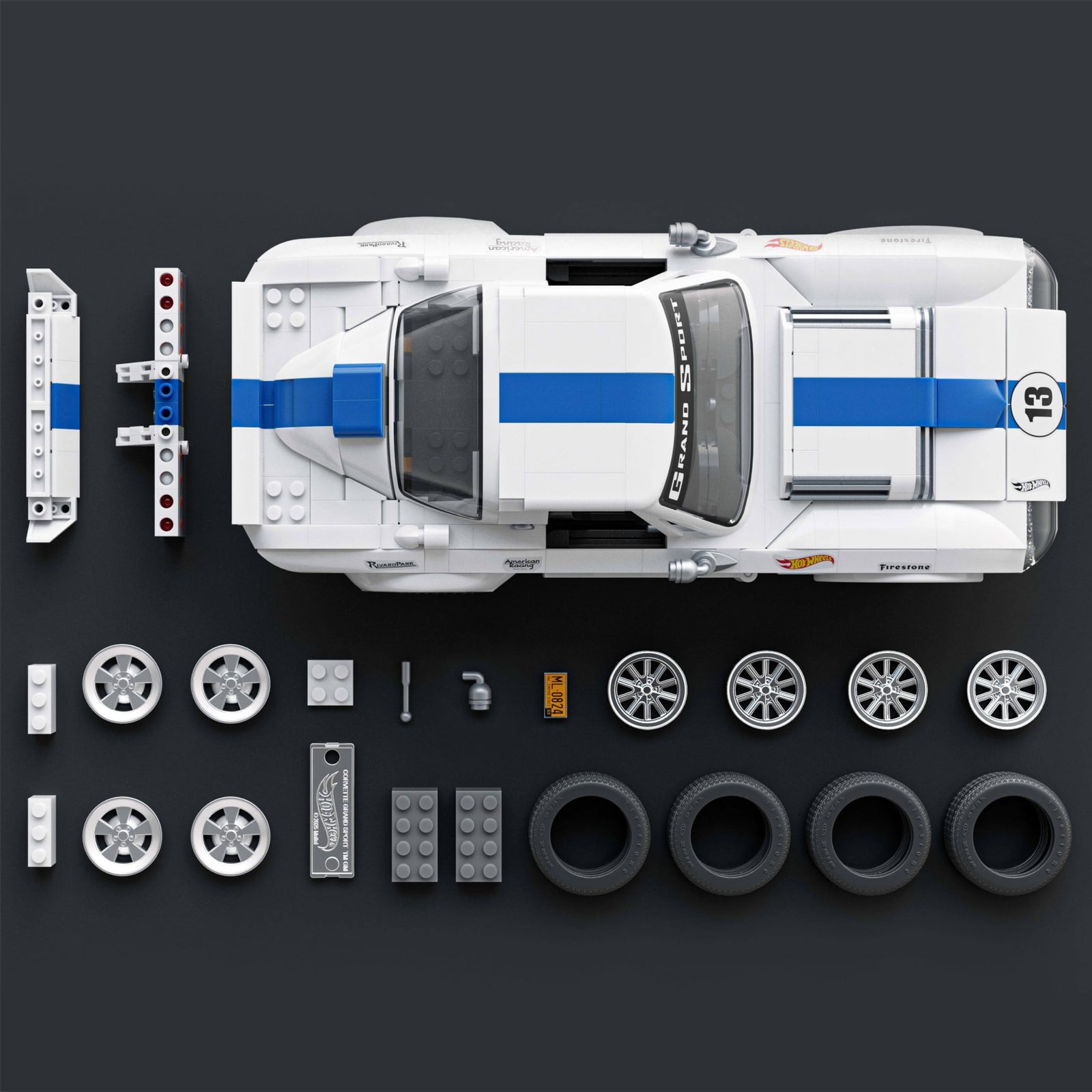 Mattel Brick Shop Hot Wheels: Elite Series Corvette Grand Sport 918 Pieces Toys & Games Mattel