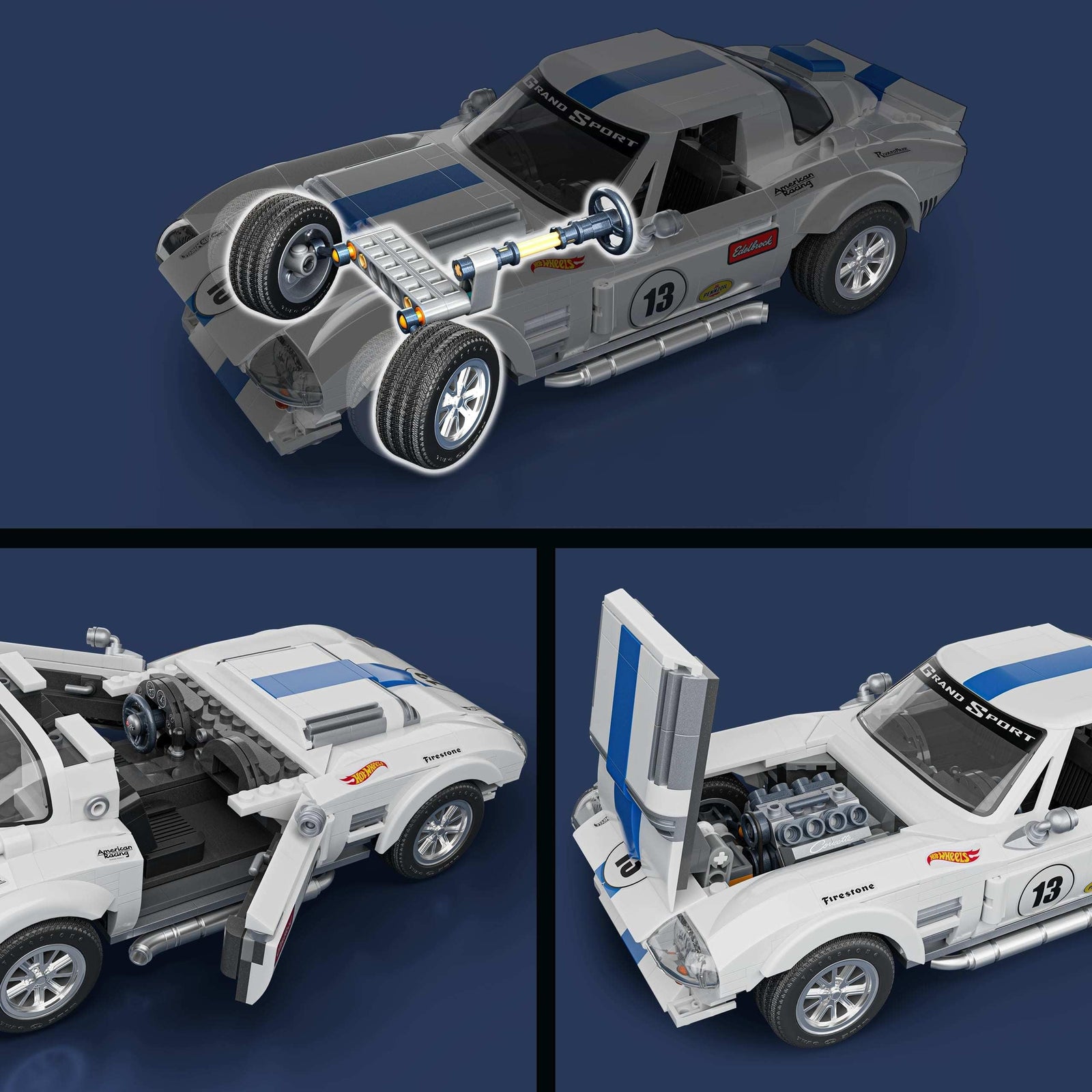 Mattel Brick Shop Hot Wheels: Elite Series Corvette Grand Sport 918 Pieces Toys & Games Mattel