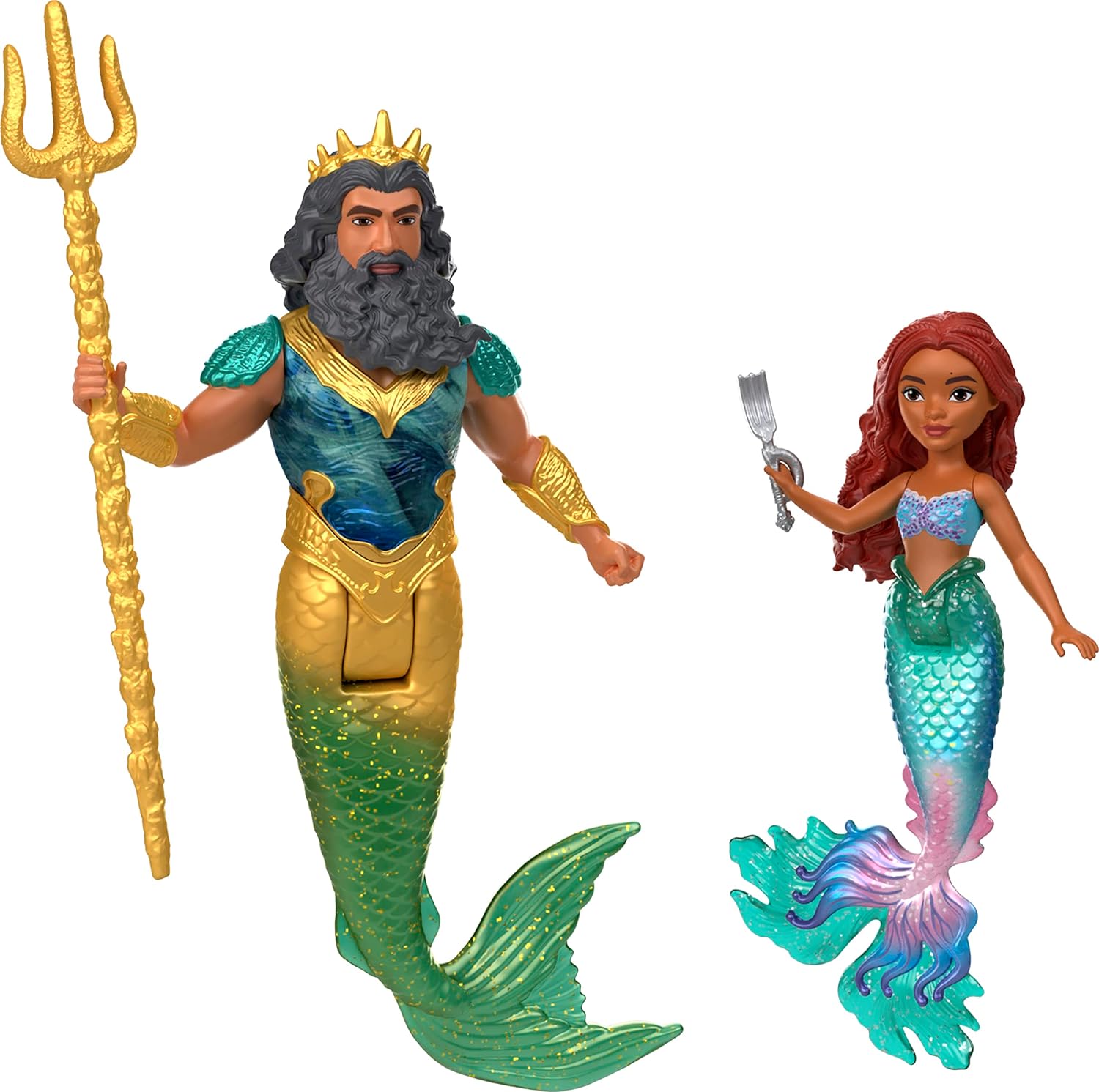 Mattel Disney the Little Mermaid Ariel's Adventures Story Set with 4 Small Dolls Toys & Games Mattel