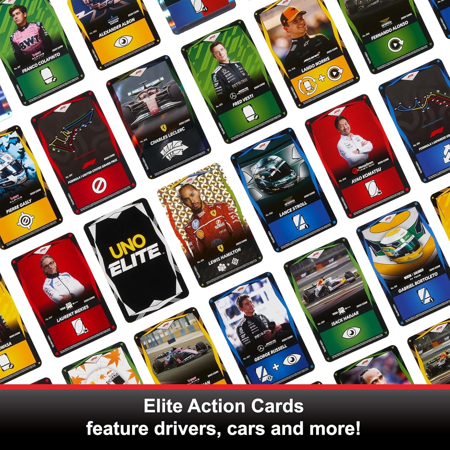 UNO Elite: Formula 1 2025 Core Edition Starter Pack Board Game Mattel