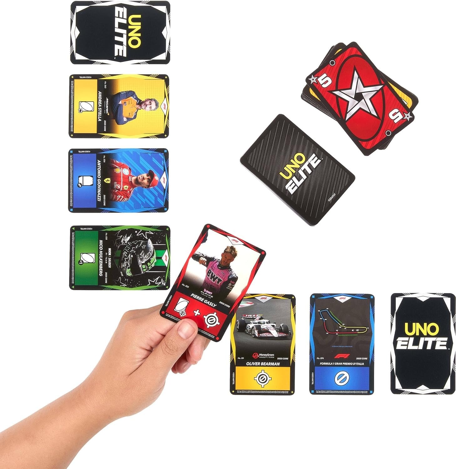 UNO Elite: Formula 1 2025 Core Edition Starter Pack Board Game Mattel