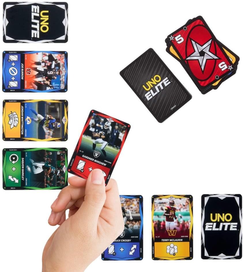 UNO Elite: NFL 2025 Core Edition Starter Pack Board Game Mattel