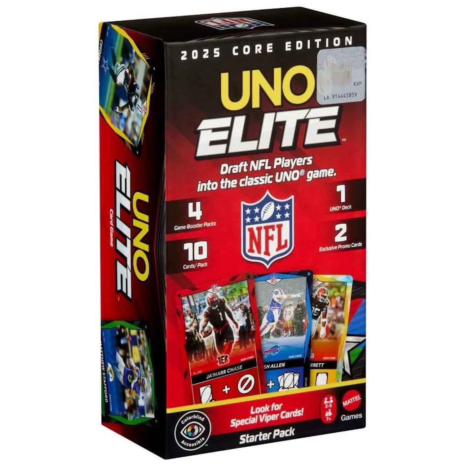 UNO Elite: NFL 2025 Core Edition Starter Pack Board Game Mattel