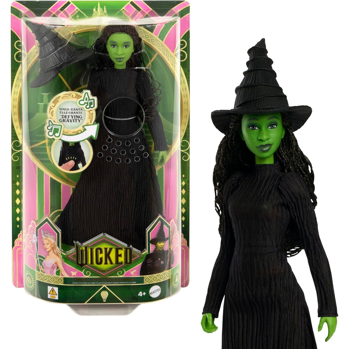 Wicked: Singing Elphaba Doll Toys & Games Mattel