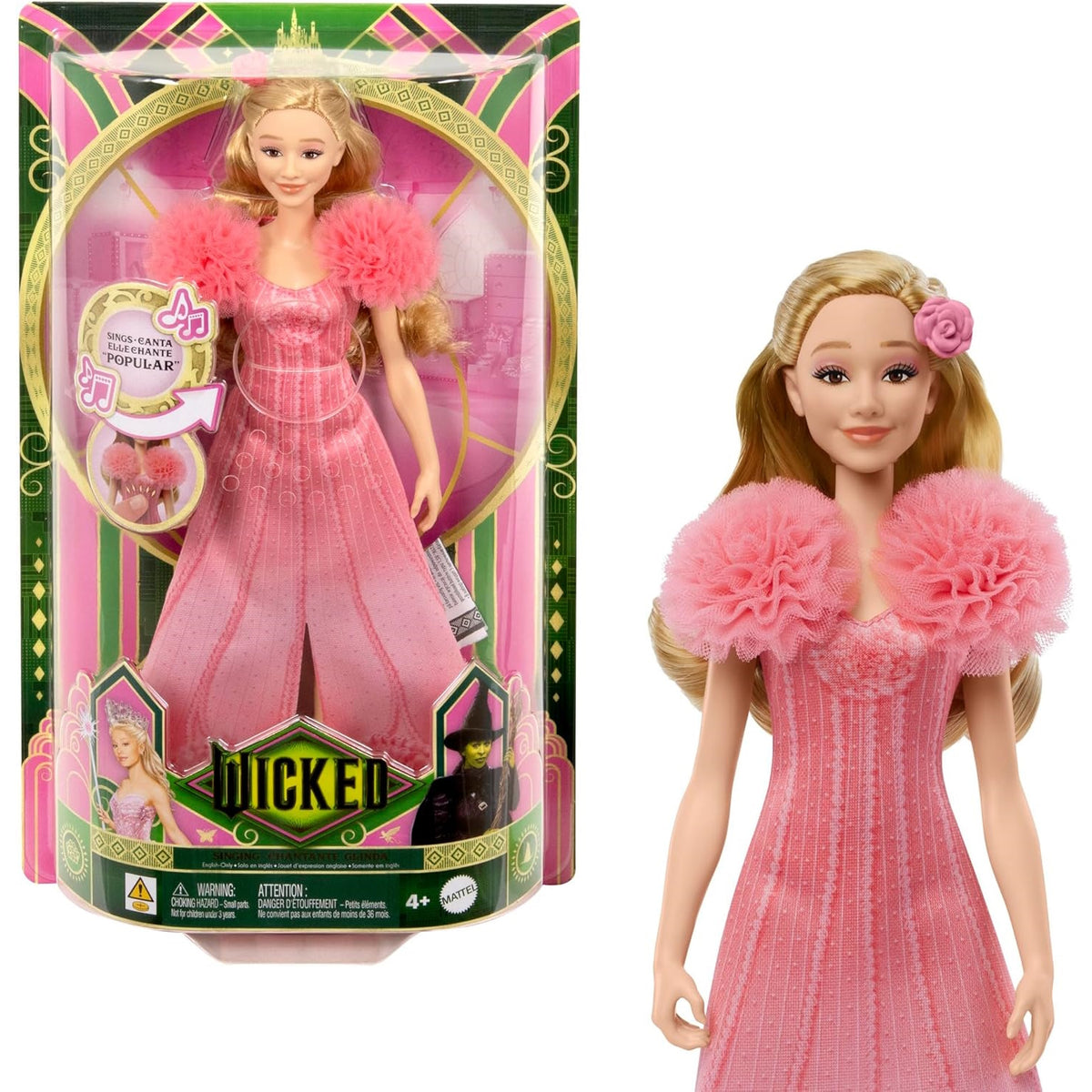 Wicked: Singing Glinda Doll Toys & Games Mattel