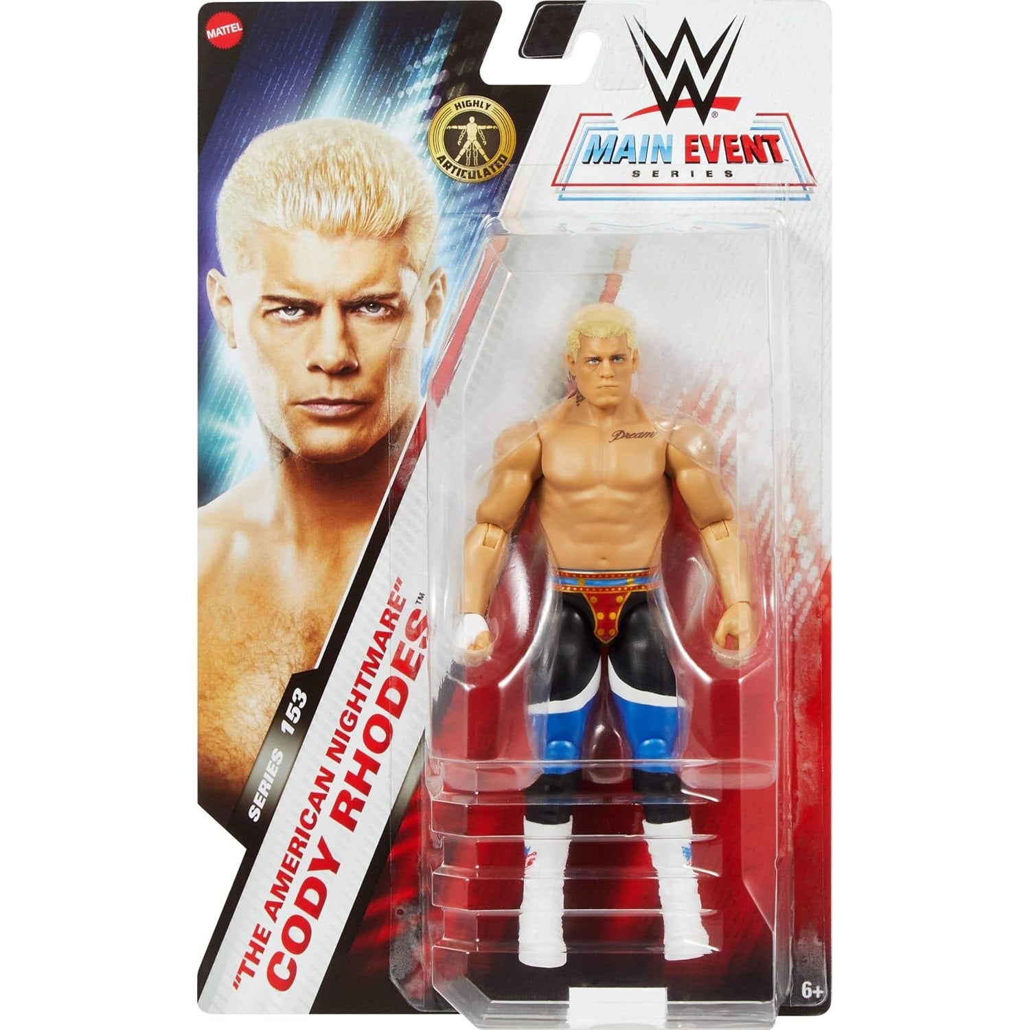 WWE Main Event Series: Cody Rhodes The American Nightmare Action Figure #153 Toys & Games Mattel