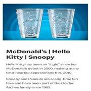 McDonald's Collector Cups 2024: Hello Kitty and Snoopy - 1 Glass Memorabilia McDonalds   