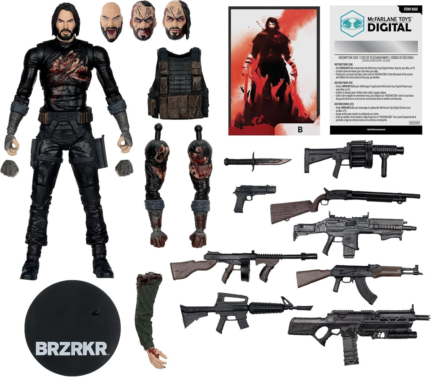 DC Direct Digital McFarlane Toys: BRZRKR B - 7" Deluxe Action Figure Toys & Games McFarlane Toys