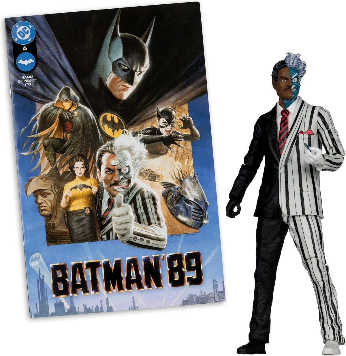 McFarlane Toys: DC Direct Batman 89 - Two-Face 7" Figure Red Platinum Edition Toys & Games McFarlane Toys