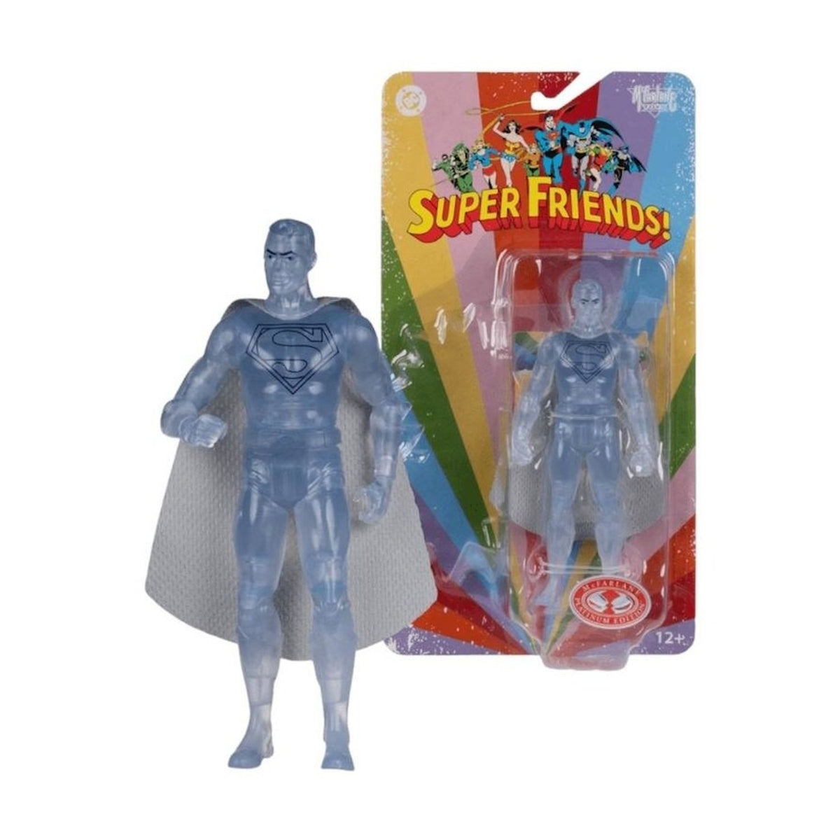 McFarlane Toys: DC Retro Super Friends - Superman Crystallized Figure Red Platinum Edition Toys & Games McFarlane Toys