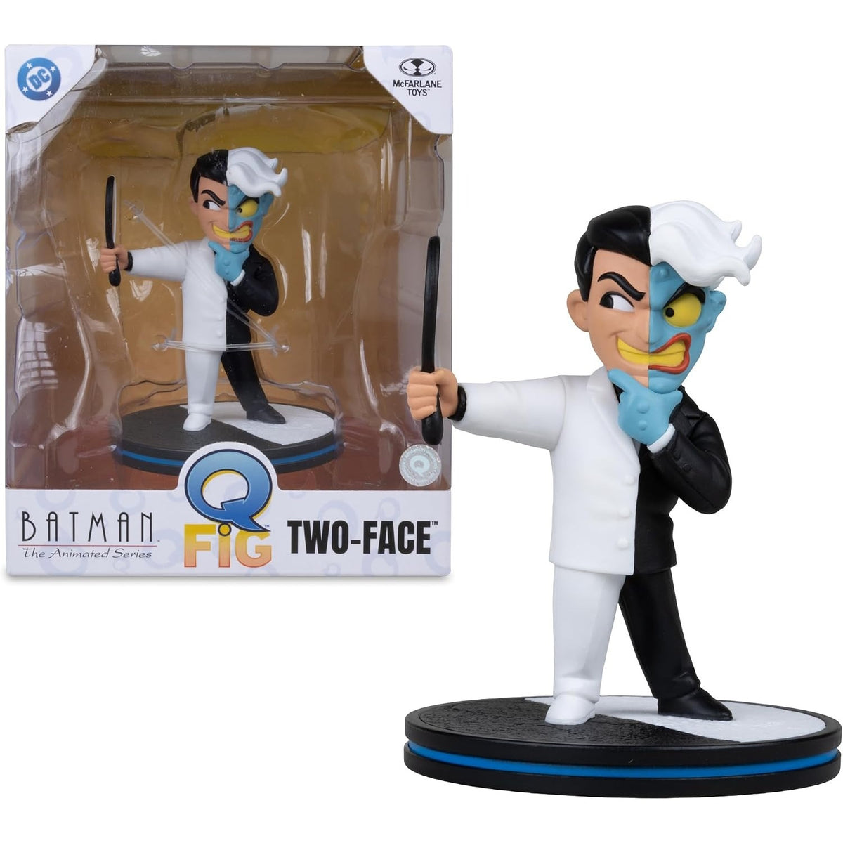 McFarlane Toys: DC - Two-Face Q-Fig Vinyl Figure Toys & Games McFarlane Toys