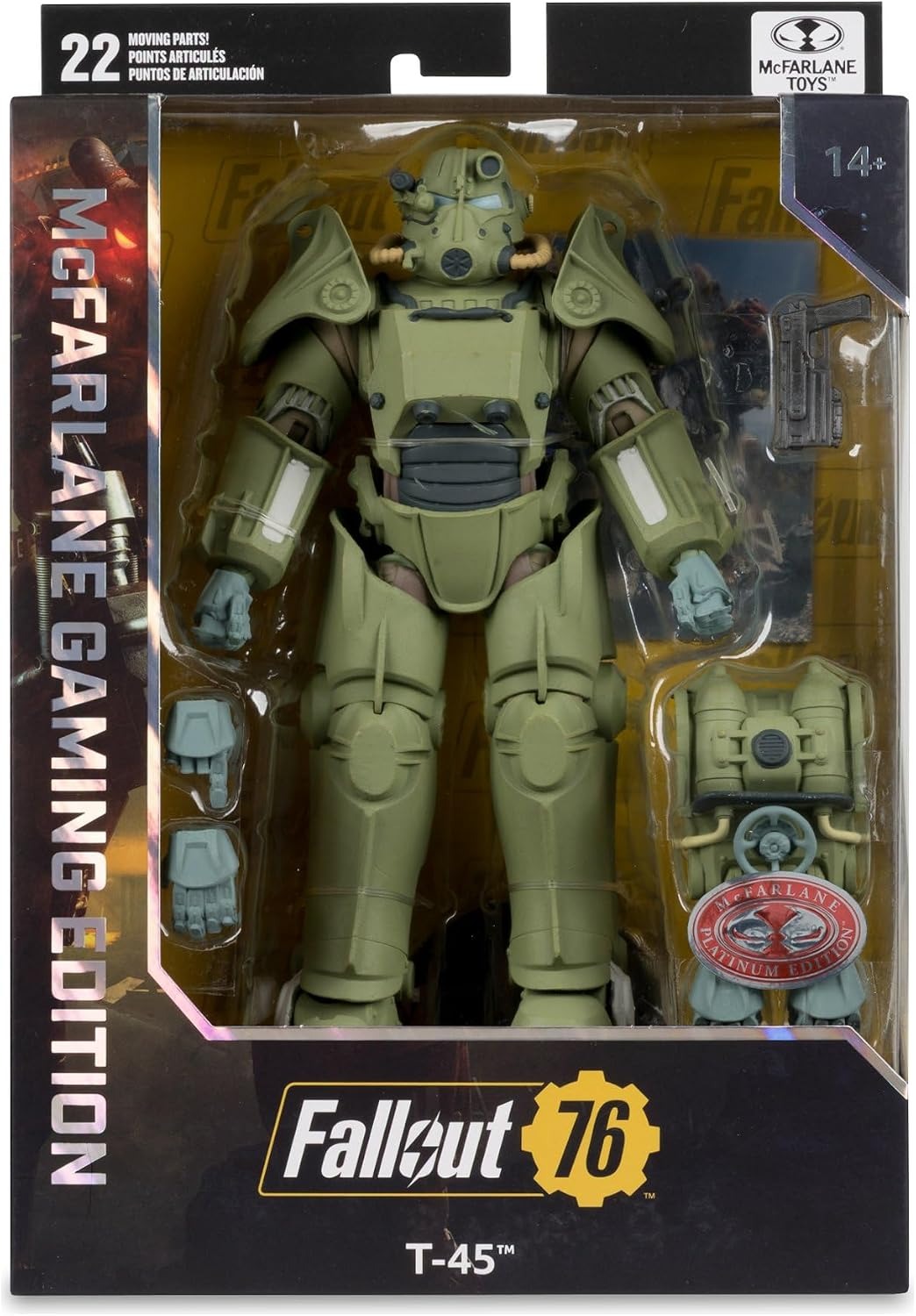 McFarlane Toys: Fallout 76 - T-45 Military Armor 7" Figure Red Platinum Series Toys & Games McFarlane Toys