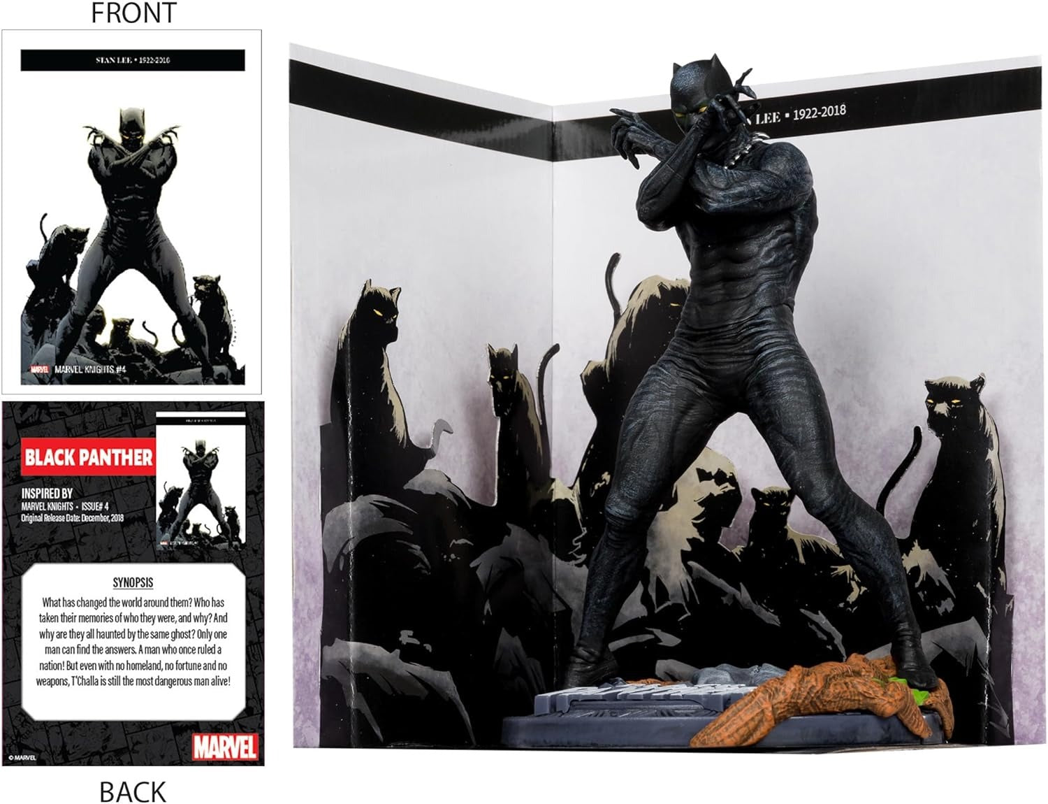McFarlane Toys: Marvel Collection - Black Panther Marvel Knights #4 - 1:10th Scale Toys & Games McFarlane Toys