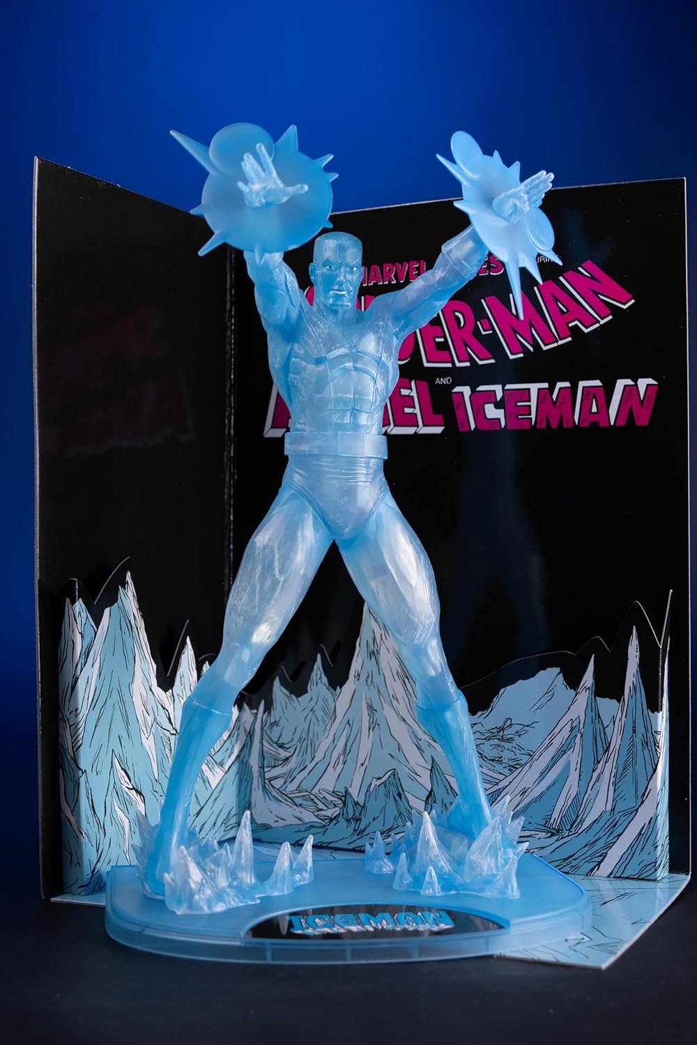 McFarlane Toys: Marvel Collection - Iceman 1:6 Scale Collectible with Scene (Marvel Tales #229) Autograph Edition (Gold Label) Toys & Games McFarlane Toys