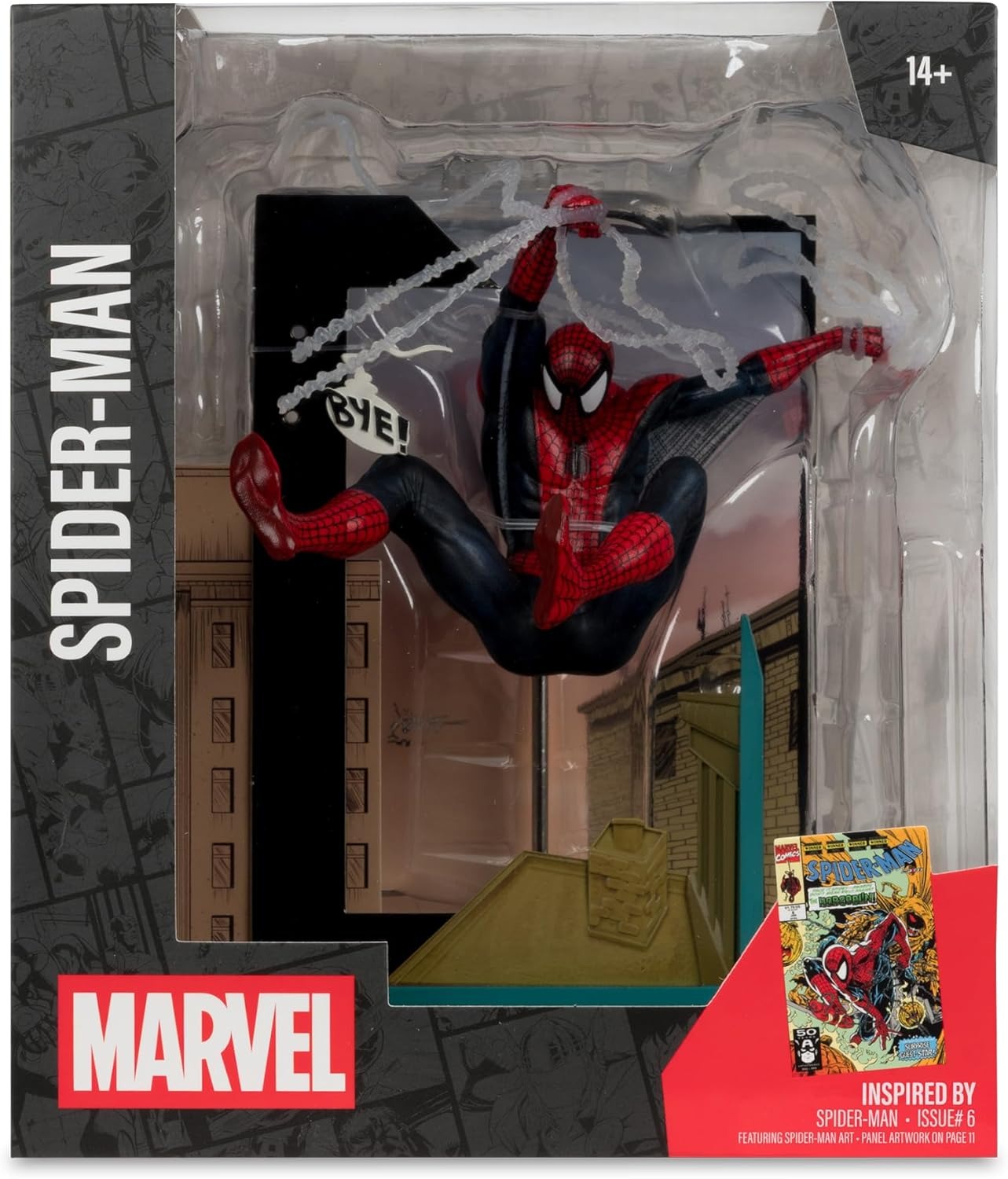 McFarlane Toys: Marvel Collection - Spider-Man 1:10 Scale - Spider-Man Issue #6 Toys & Games McFarlane Toys