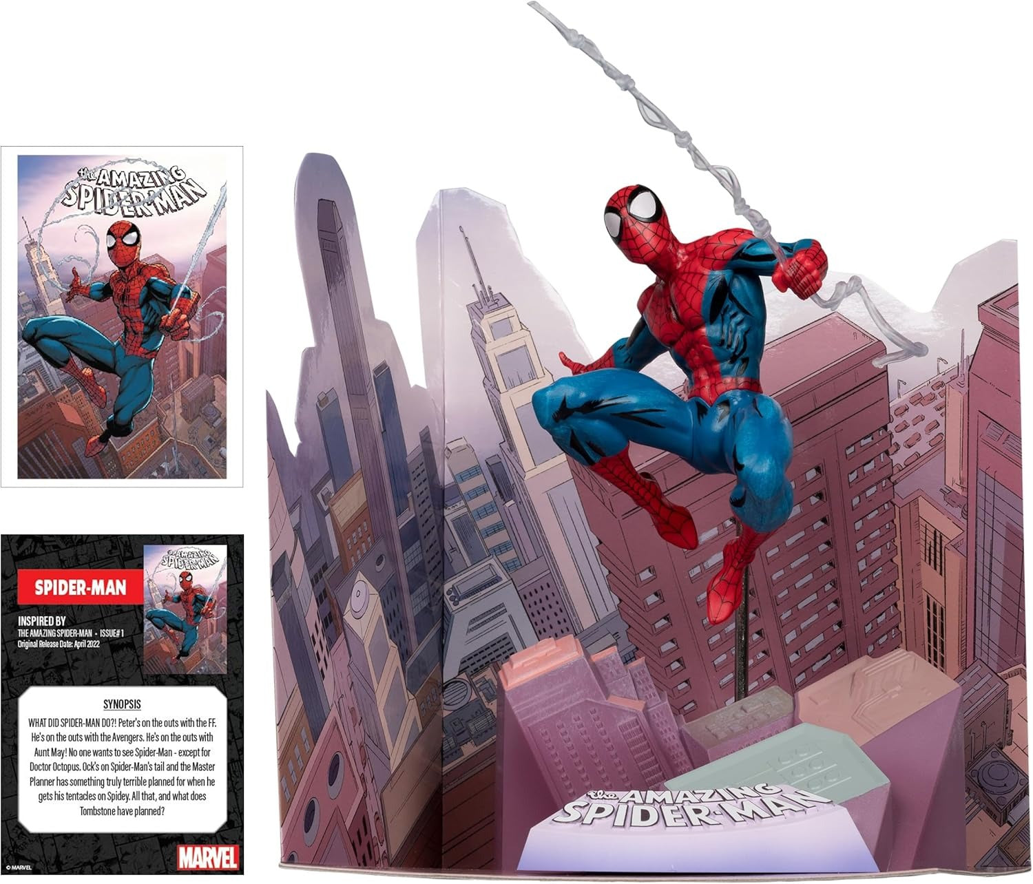 McFarlane Toys: Marvel Collection - Spider-Man - The Amazing Spider-Man #1 - 1:10th Scale Toys & Games McFarlane Toys