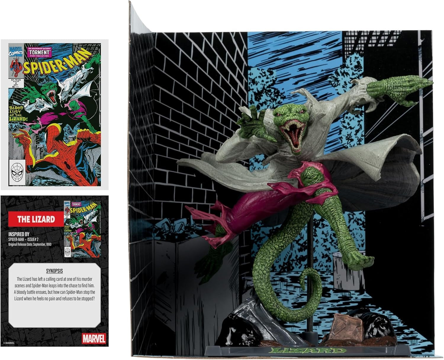 McFarlane Toys: Marvel Collection - The Lizard 1:10 Scale - Spider-Man Issue #2 Toys & Games McFarlane Toys