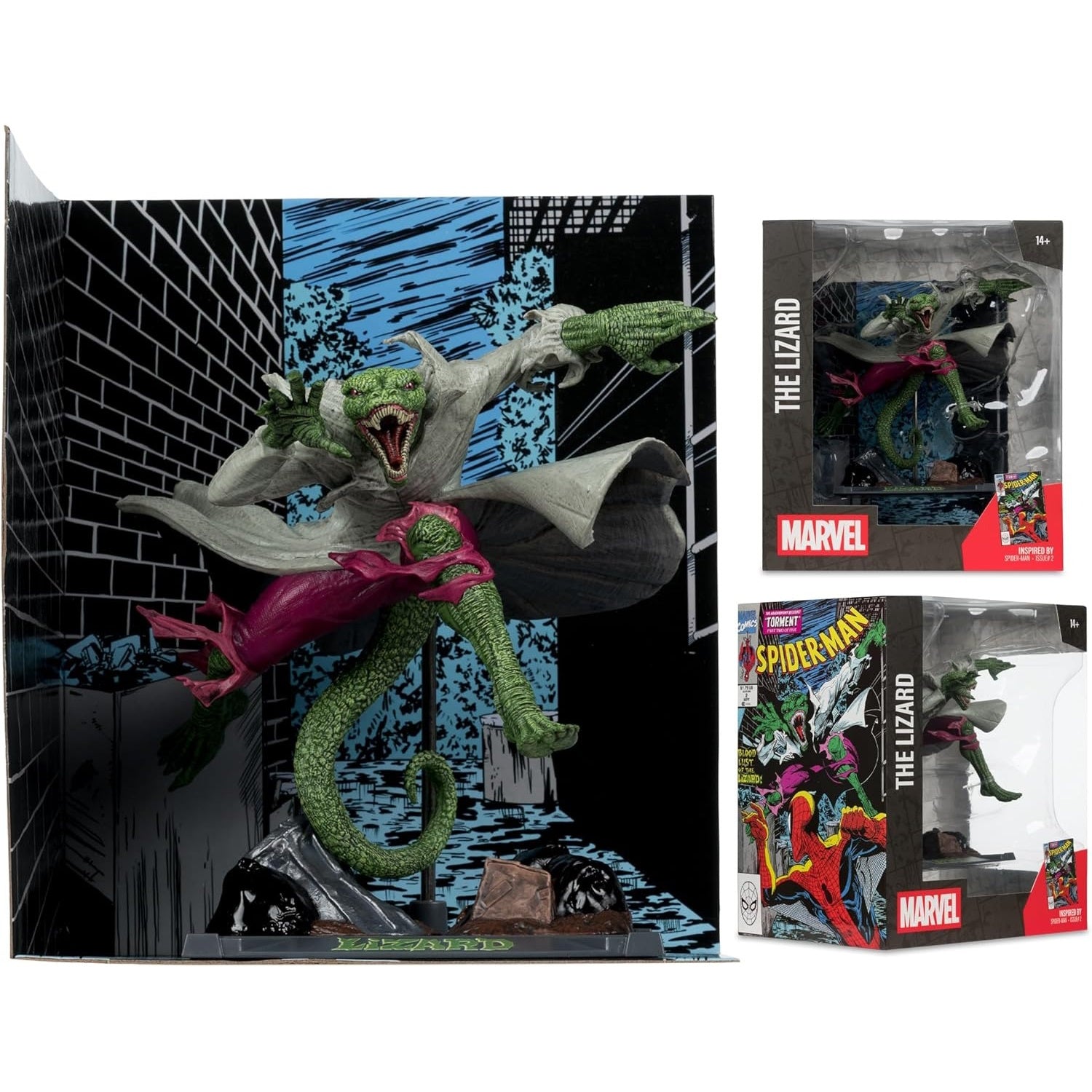McFarlane Toys: Marvel Collection - The Lizard 1:10 Scale - Spider-Man Issue #2 Toys & Games McFarlane Toys