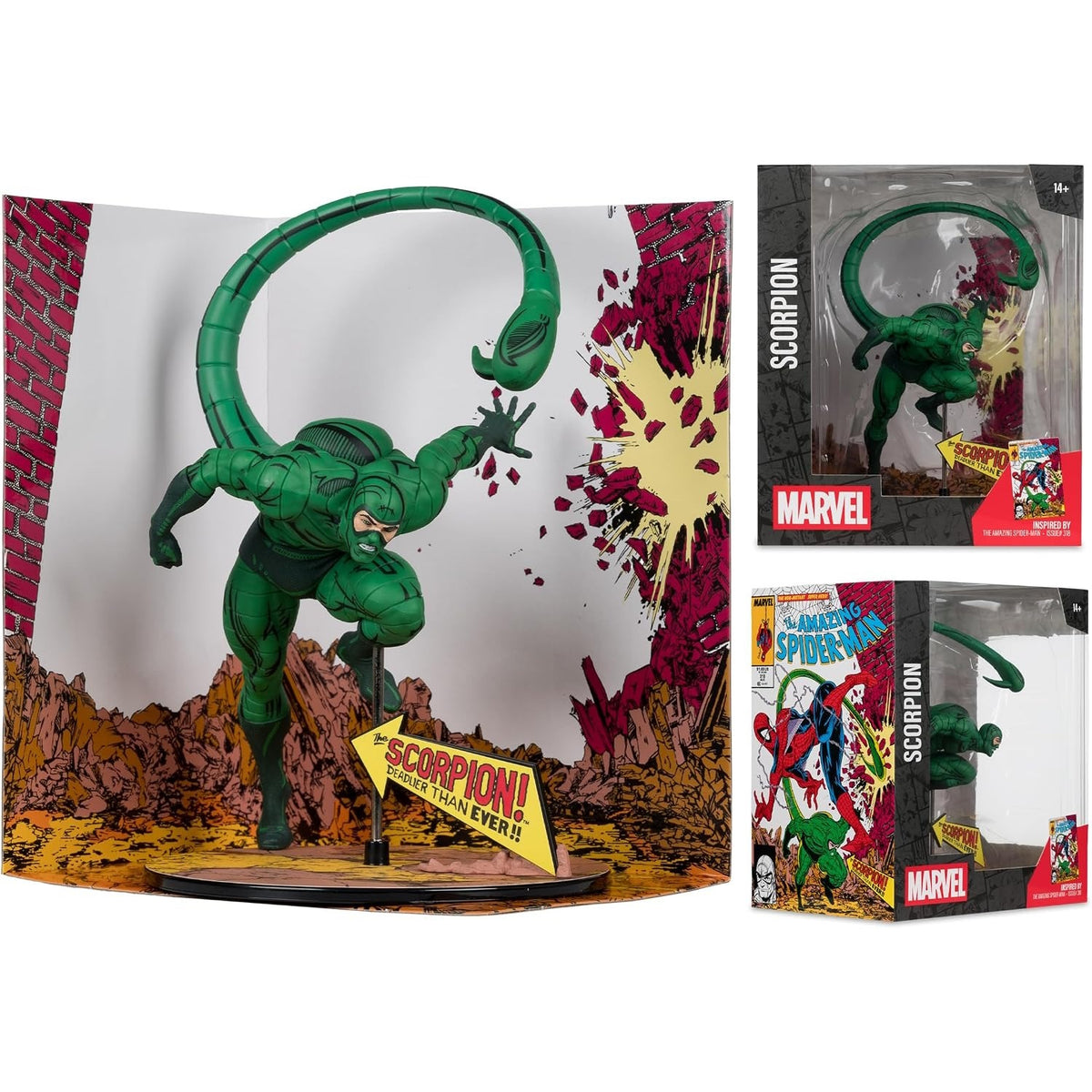 McFarlane Toys: Marvel - Scorpion 1:10th Scale Figure - Issue #318 Toys & Games McFarlane Toys