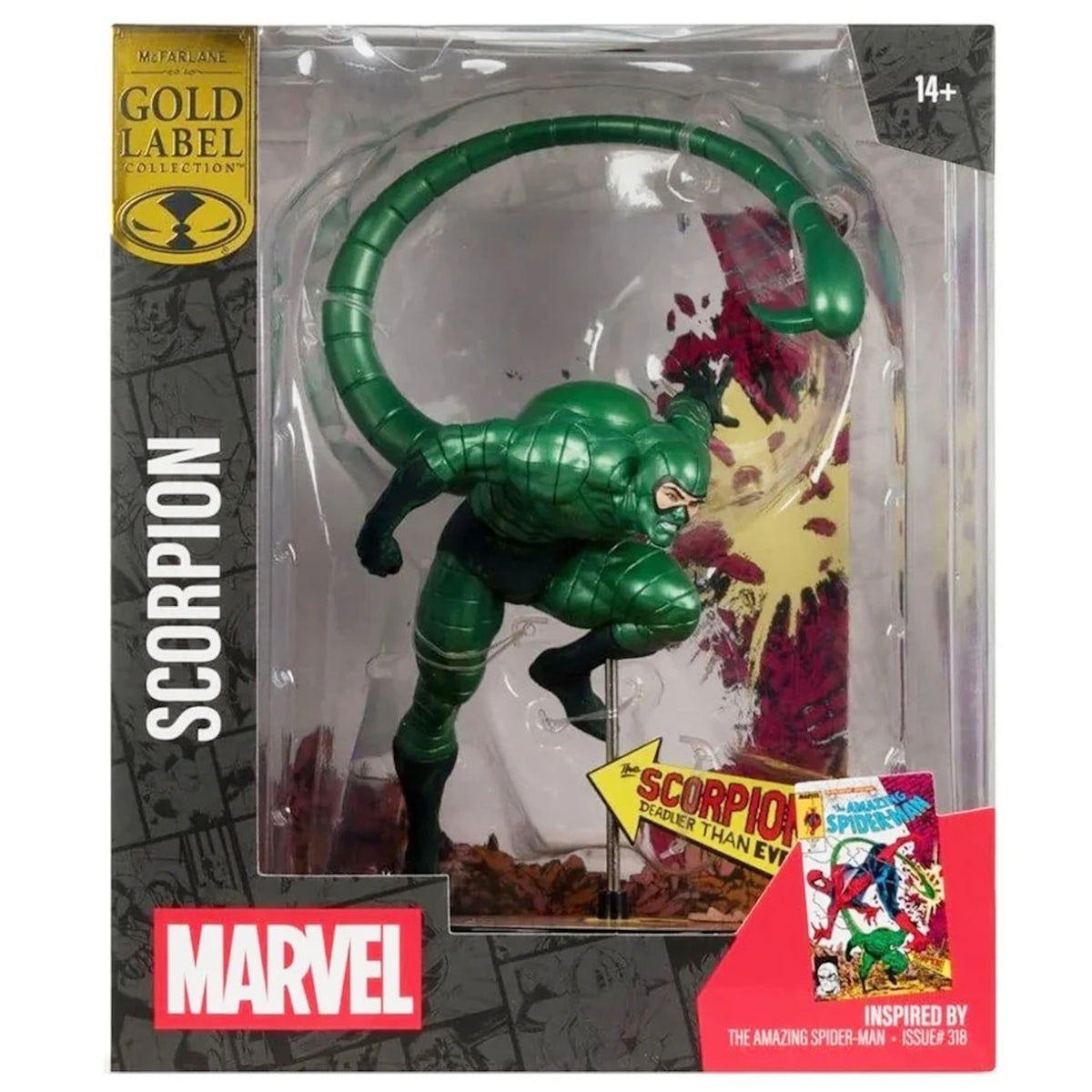 McFarlane Toys: Marvel - Scorpion 1:10th Scale Figure - Issue #318 Gold Label Collection Toys & Games McFarlane Toys